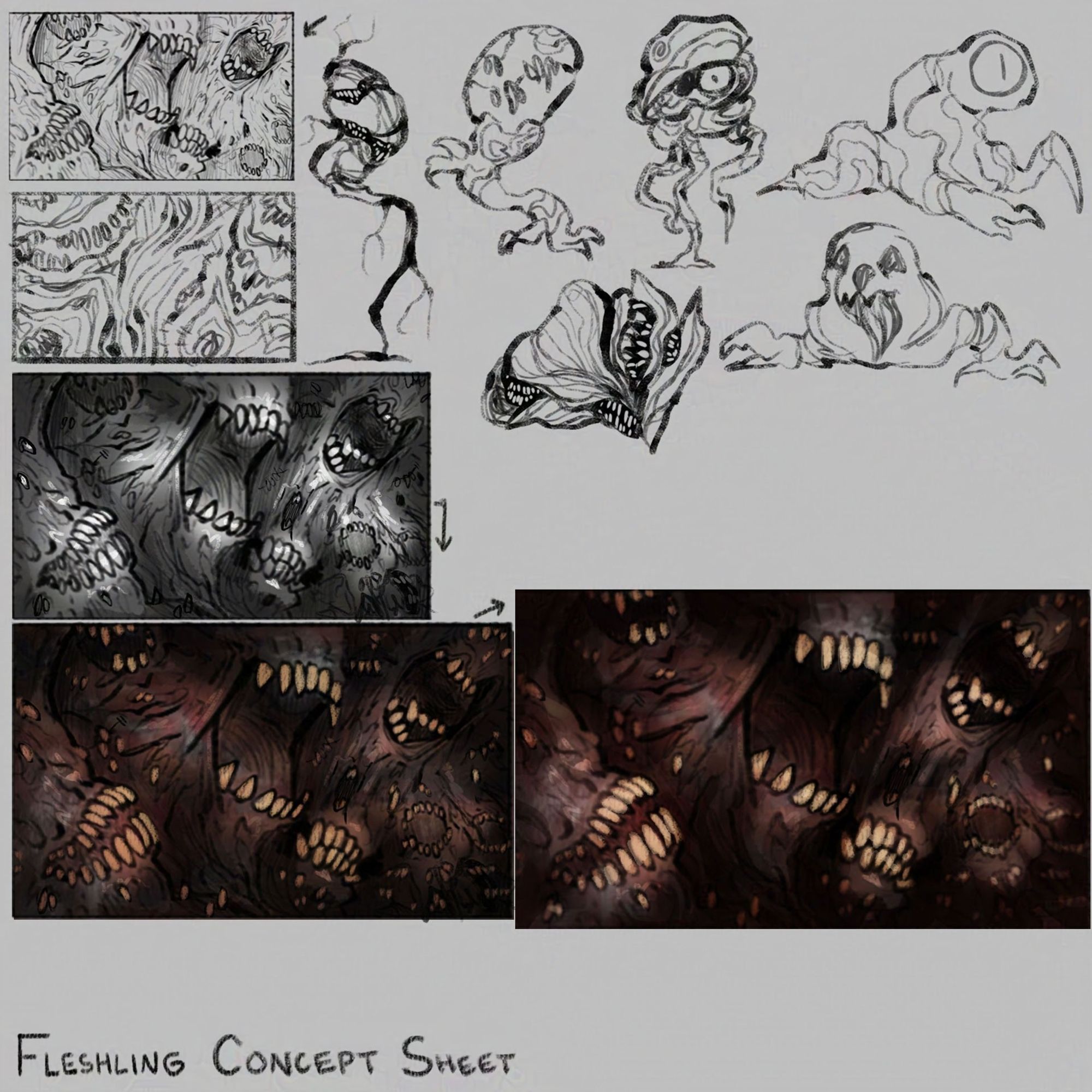 Concepts and development work for said Fleshlings.