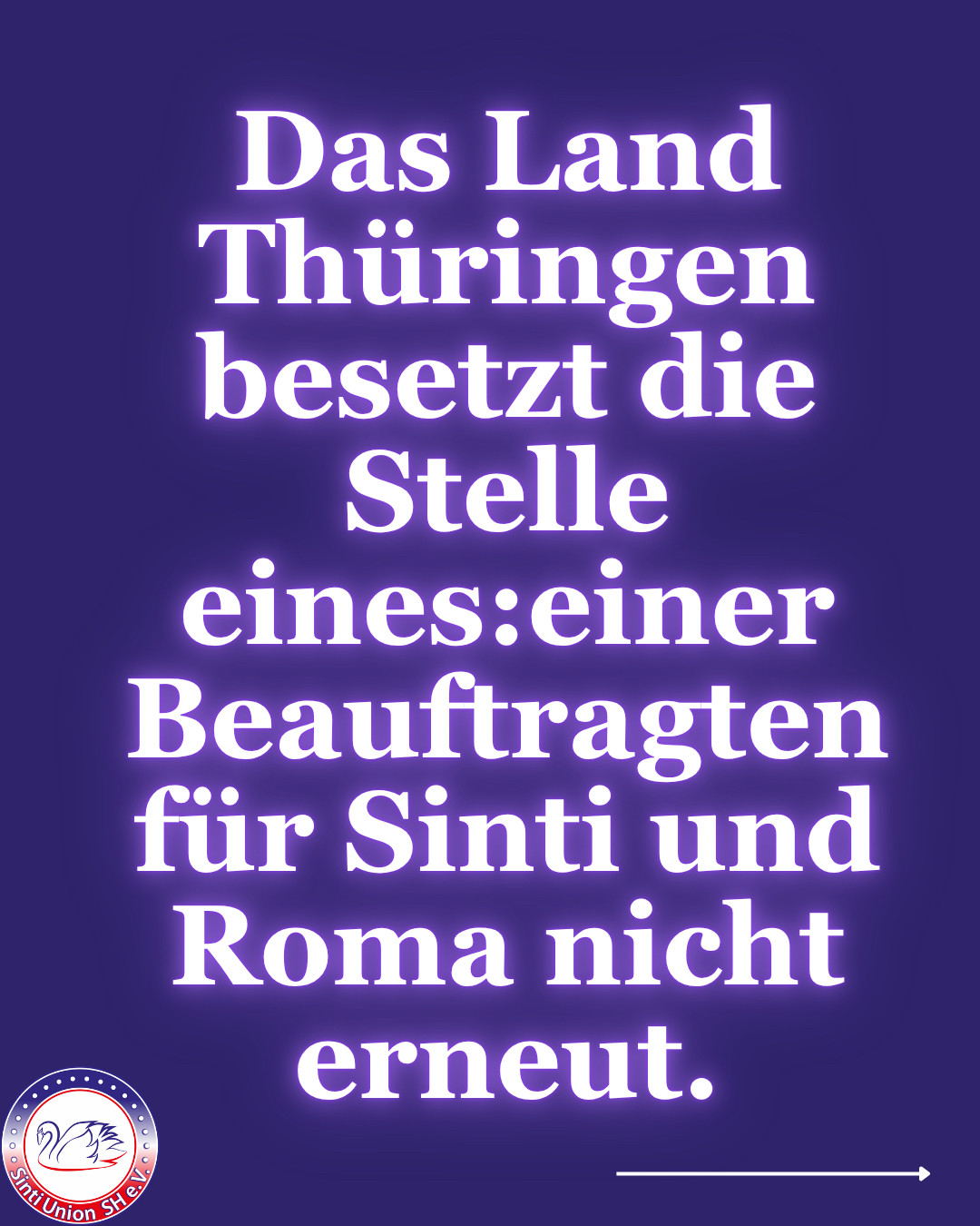 Das Land Thüringen besetzt die Stelle eines:einer Beauftragren für Sinti und Roma nicht erneut. 
