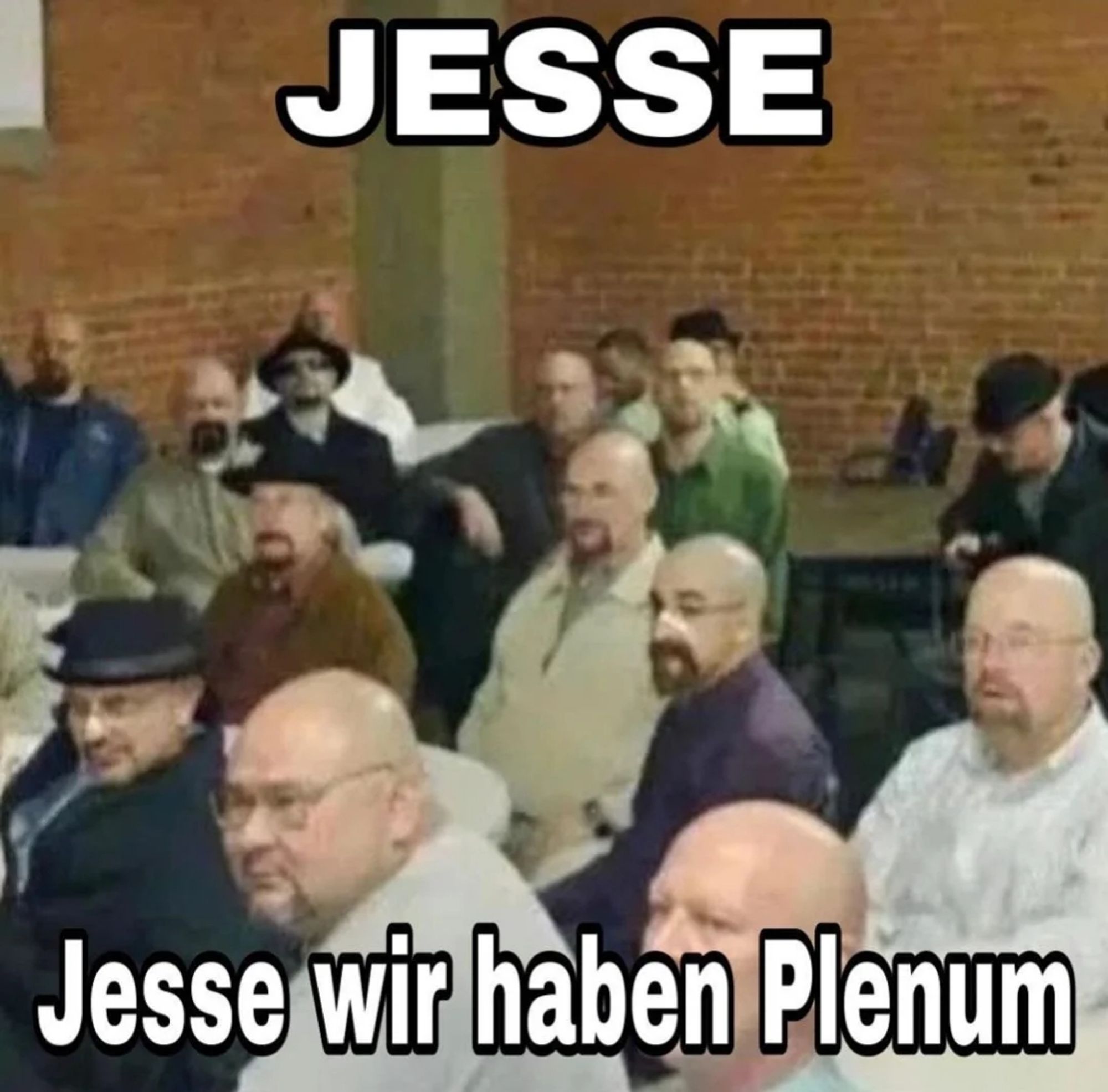 Bild eines walter white lookalike meetups
Capion: Jesse
Jesse wir haben Plenum