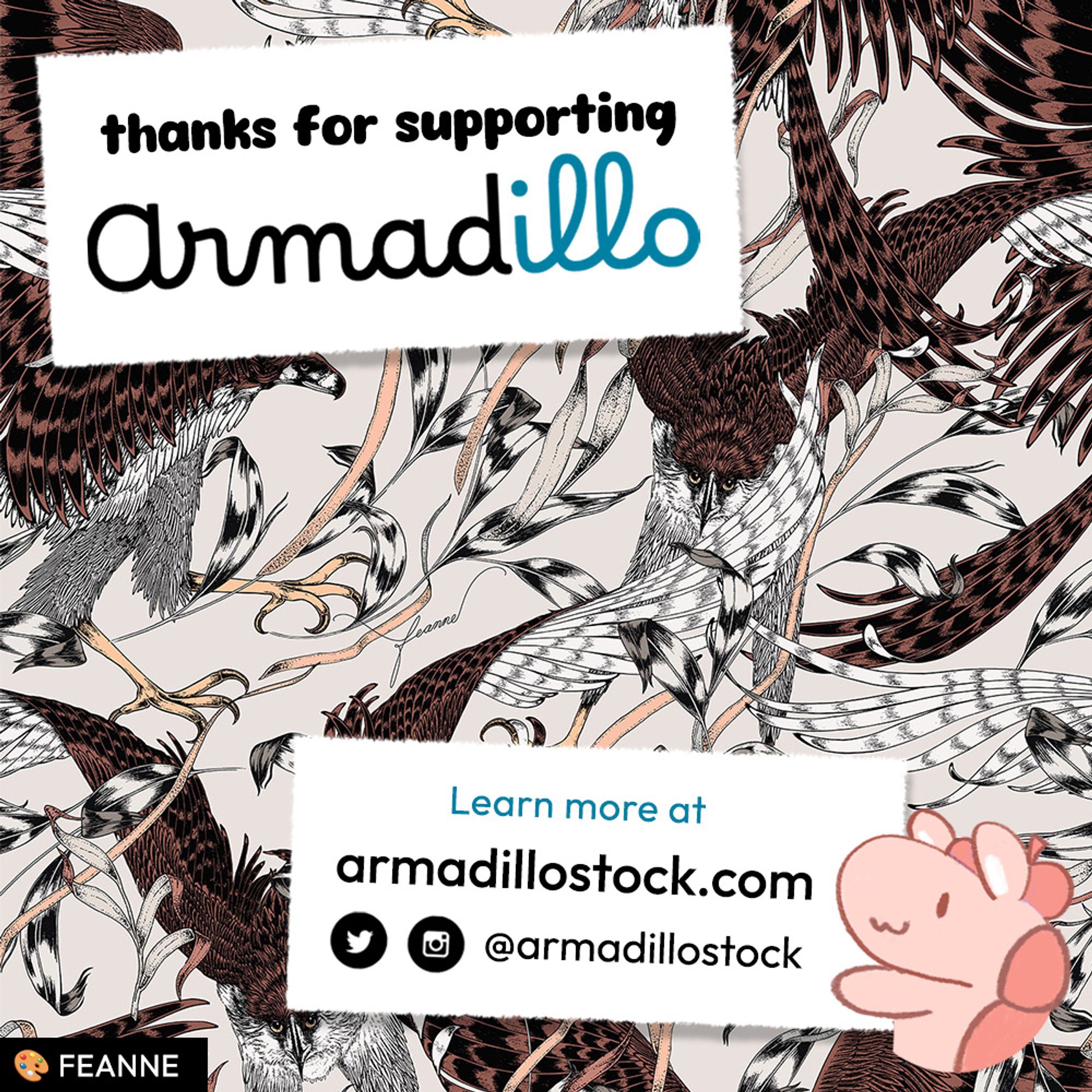 Thanks for supporting Armadillo!
Learn more at armadillostock.com,
on Twitter and Instagram @armadillostock