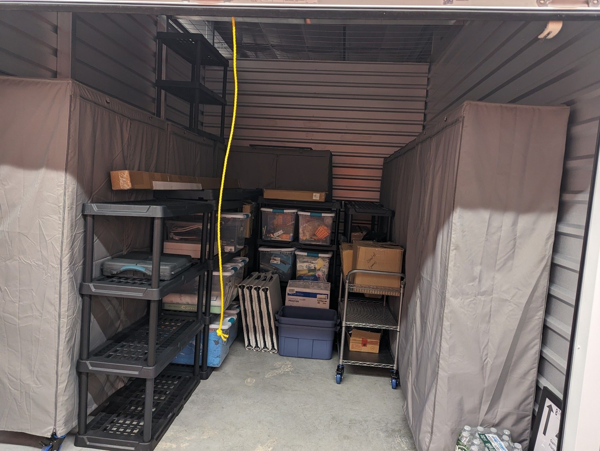 The G2S library and supplies all back in their storage unit