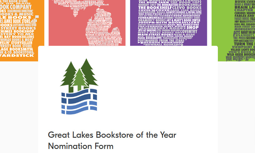 Graphic: Great Lakes Bookseller Association logo of trees and a river

Text: Great Lakes Bookstore of the Year Nomination Form