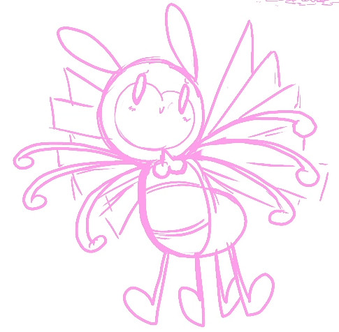 Ribombee as drawn by someone receiving VAGUE at best directions. It's still cute tho.