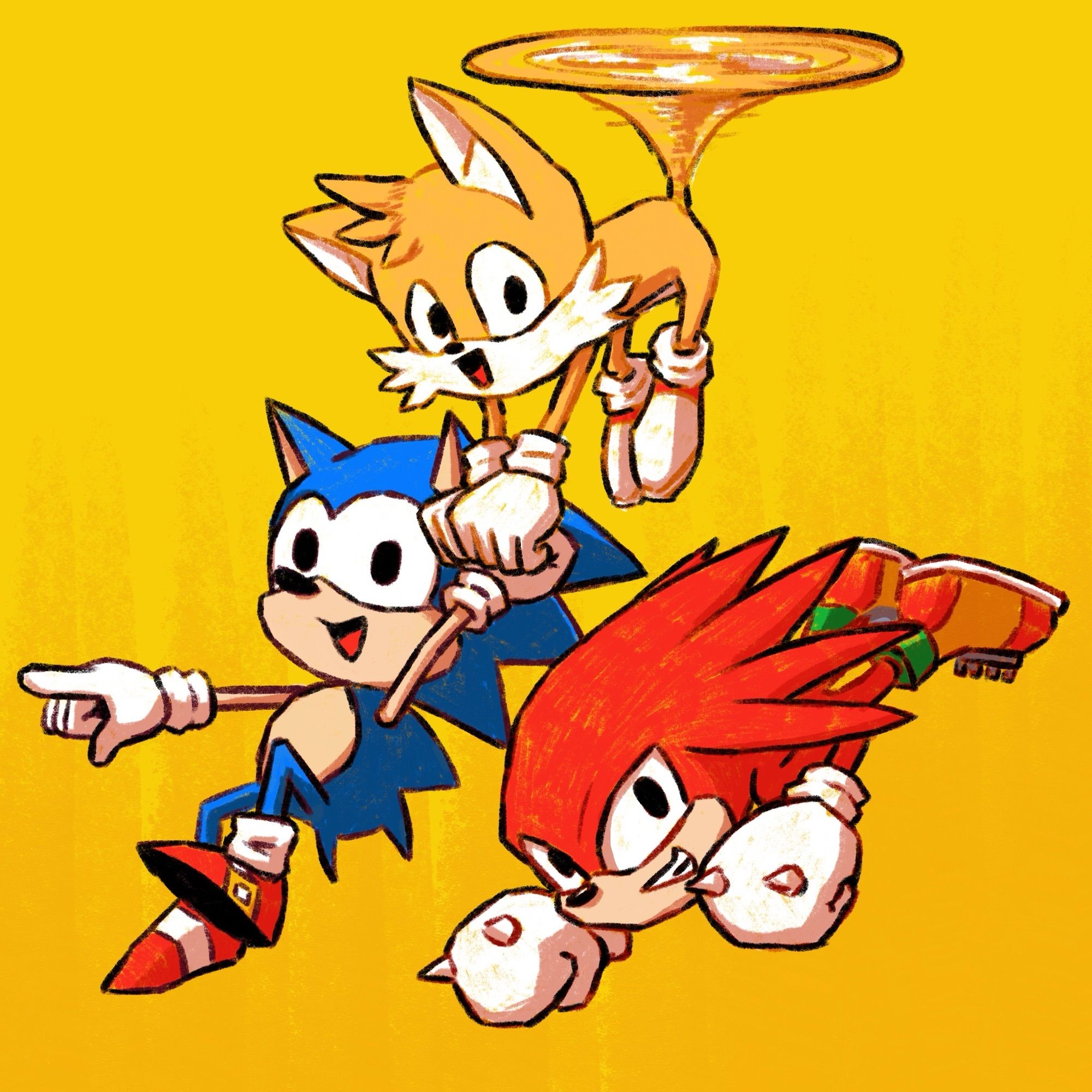 Sonic, Tails, and Knuckles