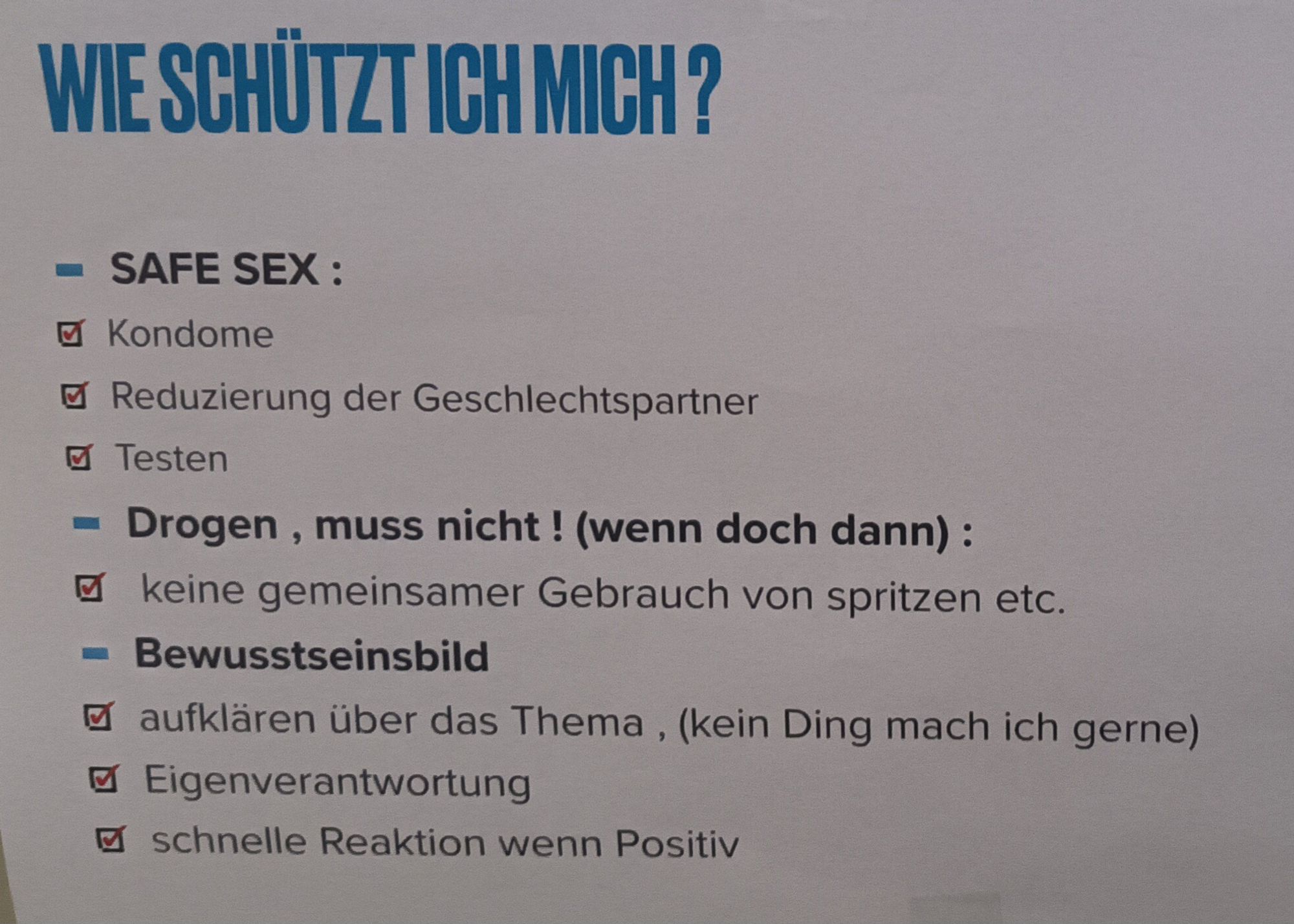 10 Punkte zum Thema: Wie schütze ich mich"