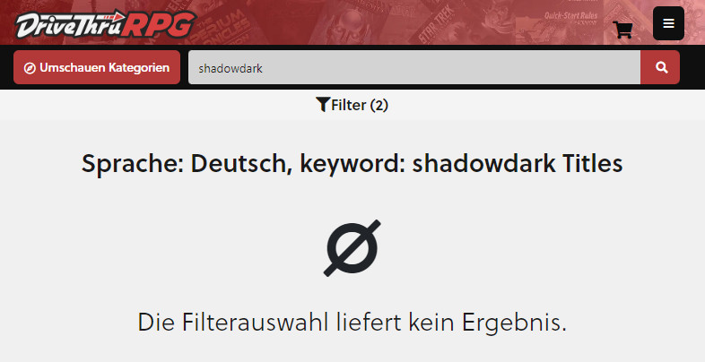 Sucheergebnis auf DriveThruRPG
Sprache: Deutsch, keyword: shadowdark Titles
Die Filterauswahl liefert kein Ergebnis.