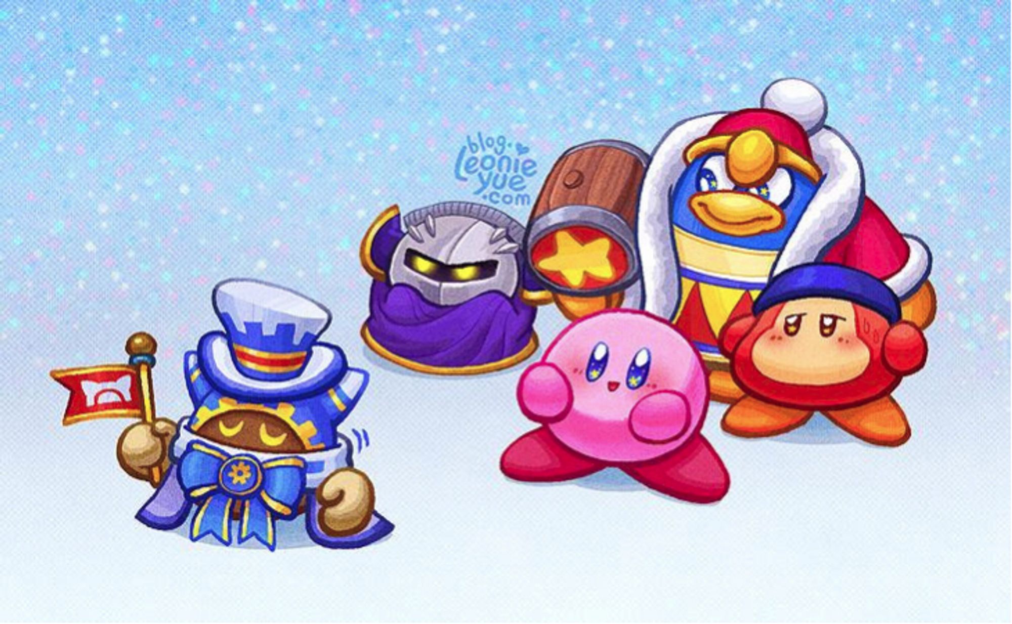 Megalor tours with Metaknight, King Dedede, Kirby and Bandana Dee