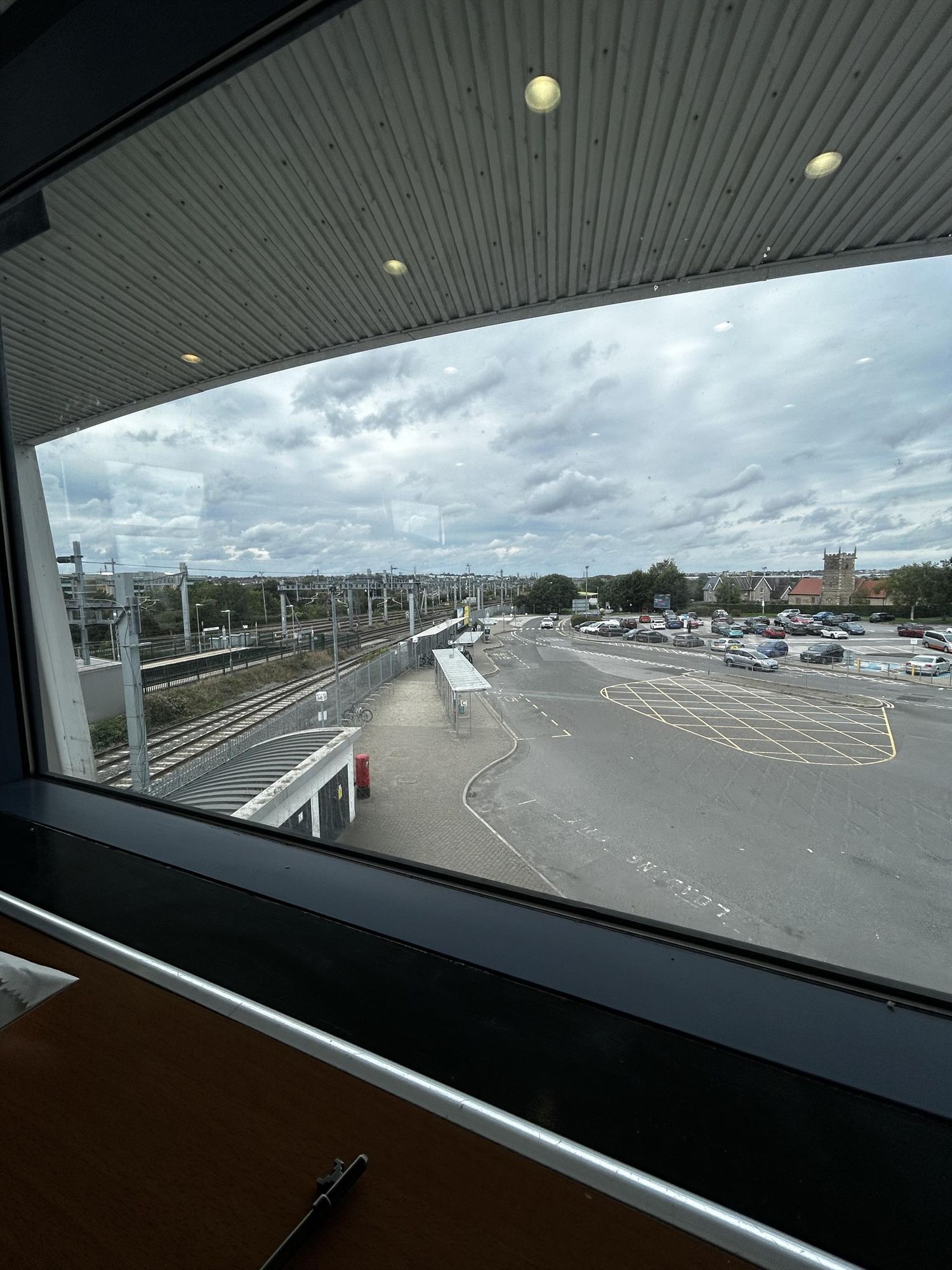 View  across the bus point at Bristol Parkway station looking toward Stoke Gifford