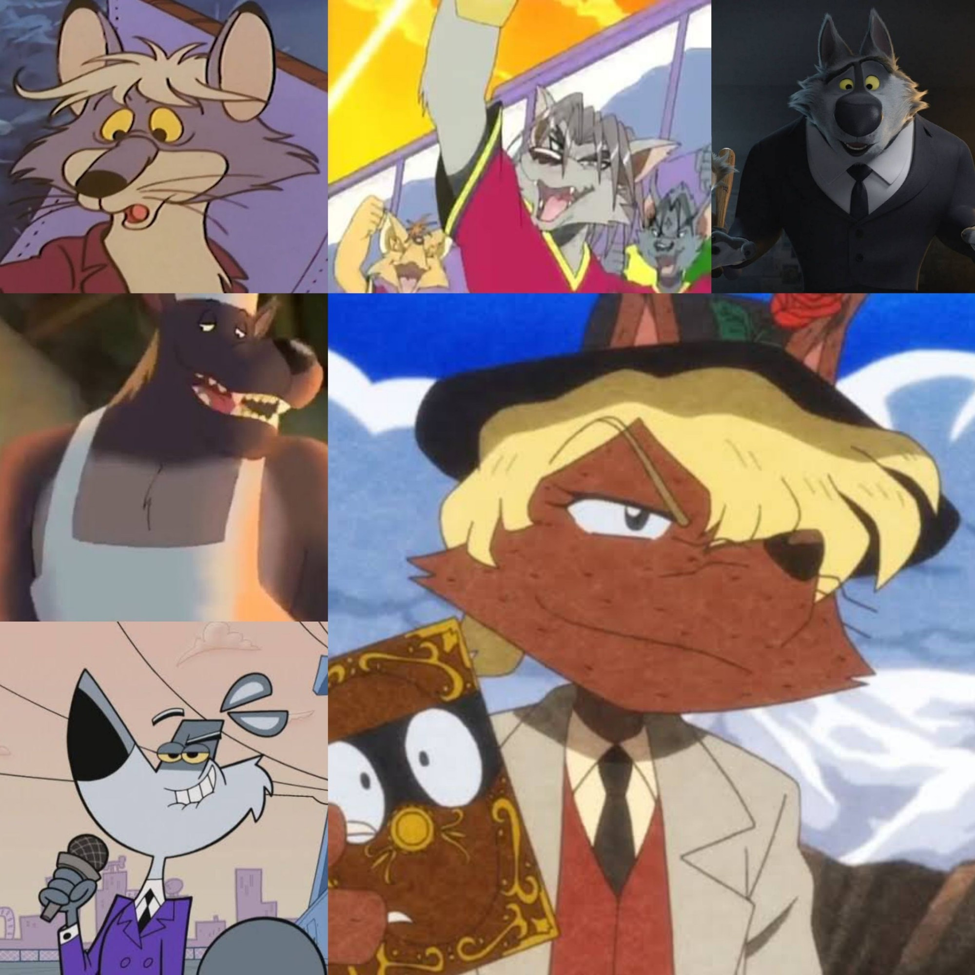 Transfer (Around the World with Willy Fog)
Kaisar (Forza Hidemaru)
Linus (Rock Dog)
Maitre Wolf (Mullewapp)
Wolf Spitz (TUFF Puppy)
Gaon (Kaiketsu Zorori)