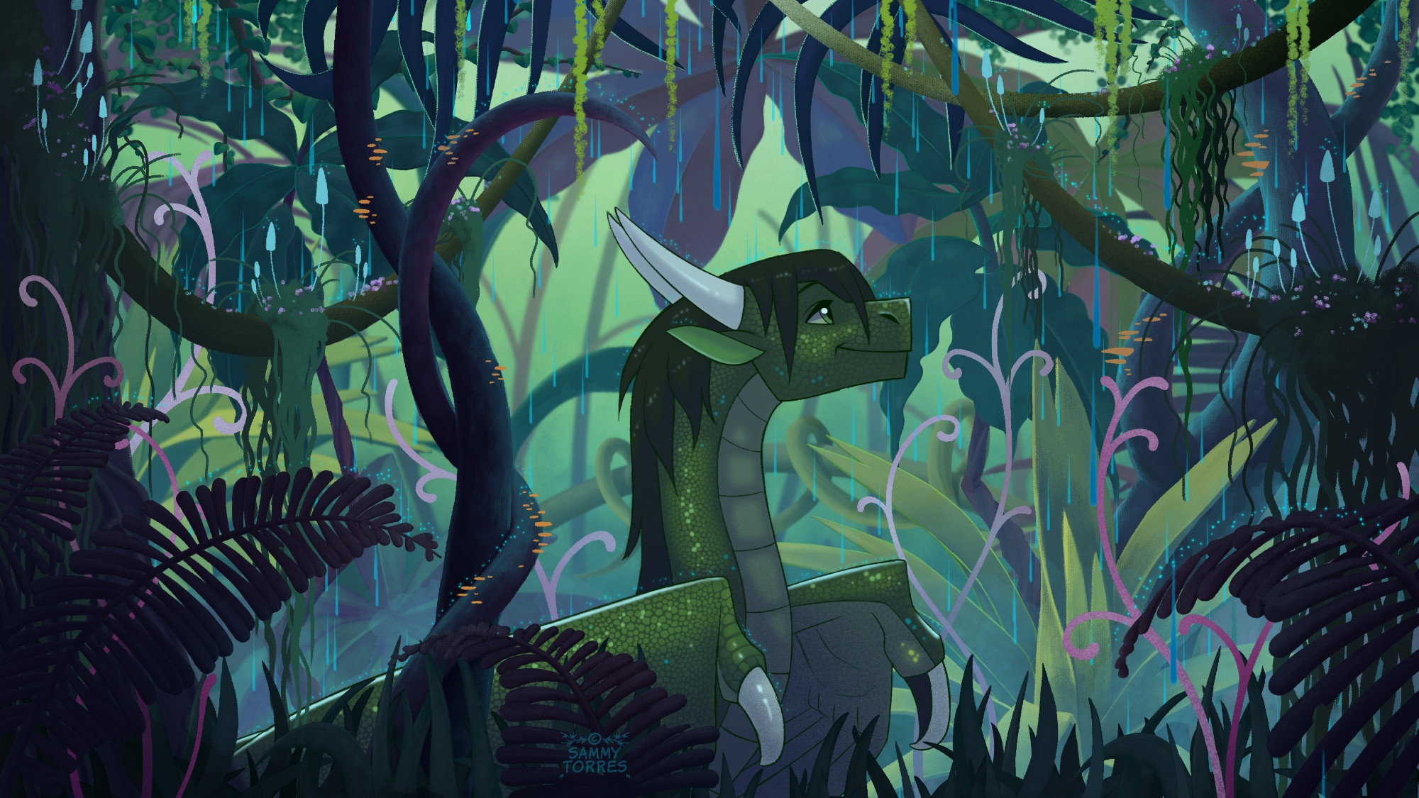 Commission for Darkleaf Music on YouTube! (Rainsong)