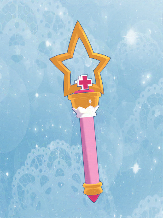 a 3D model of a star-shaped wand.