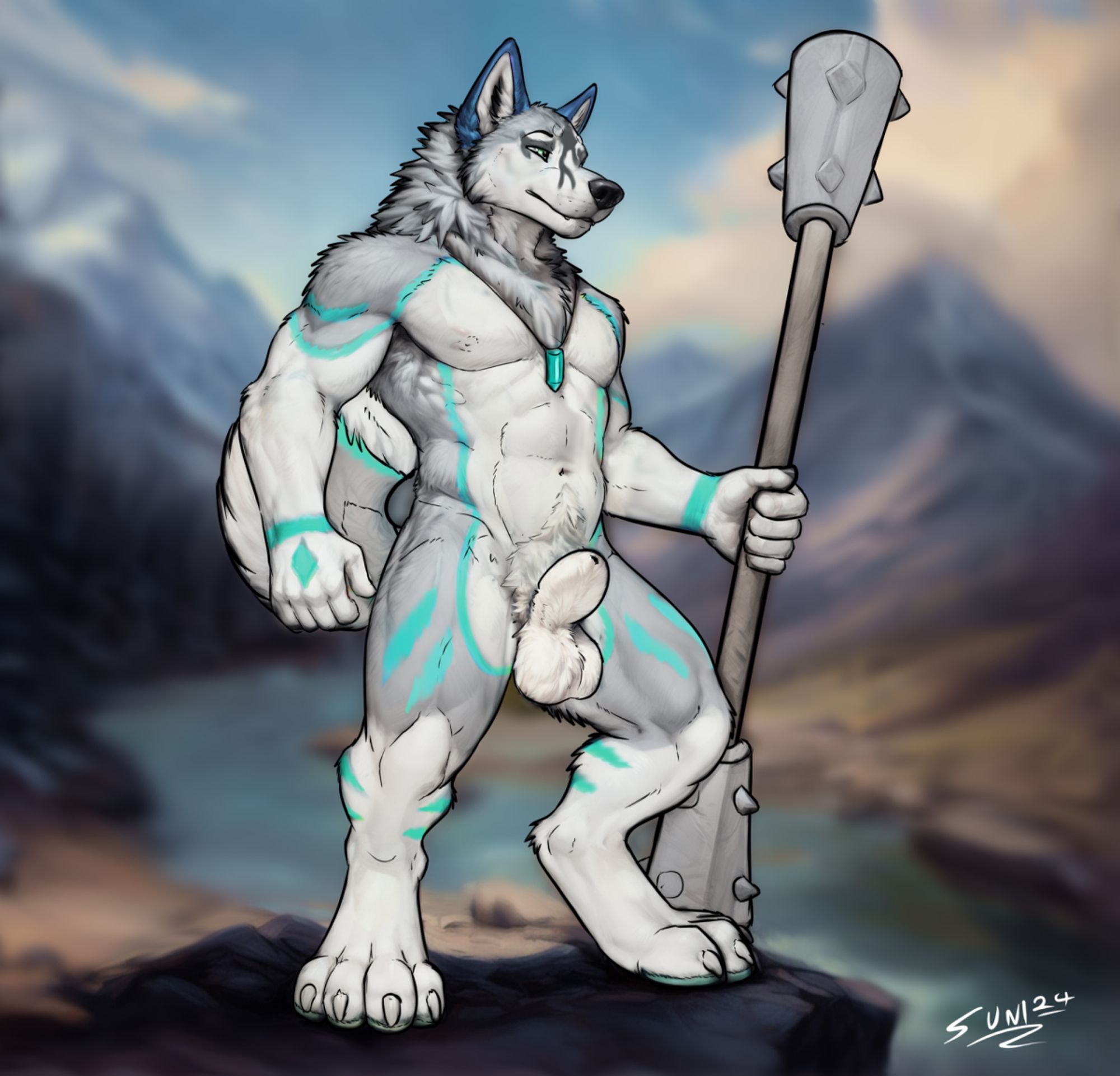 Naked wolf tribal