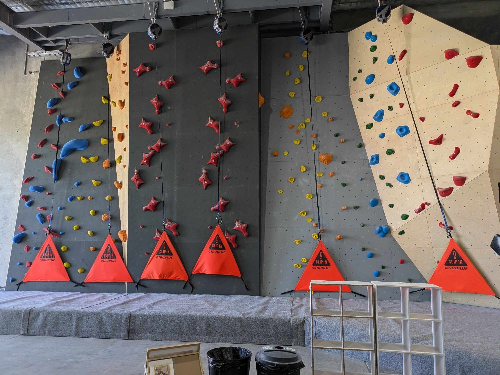 6 auto-belay indoor climbing walls