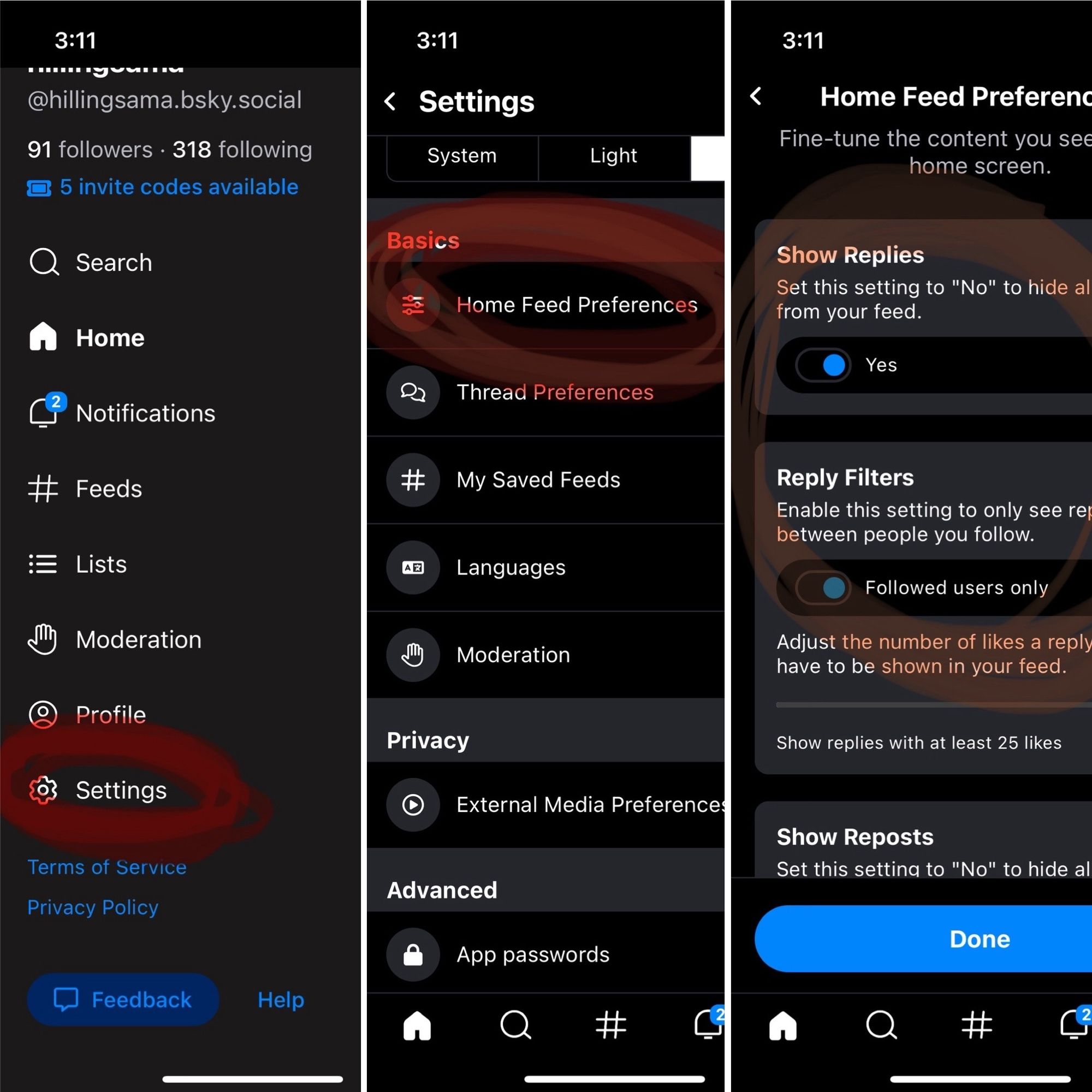 How to change your Home Feed Preference