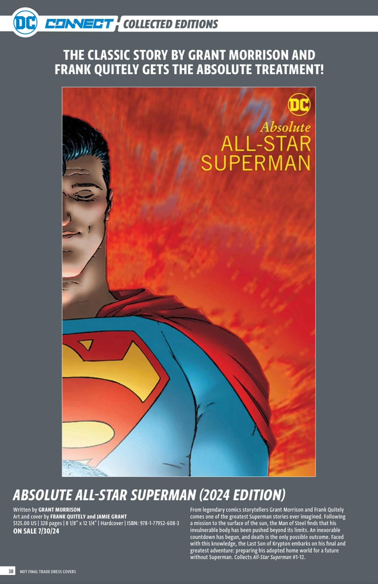 DC Connect #43 with DC Comics’ February 2024 solicitations is available for download. (Absolute All-Star Superman)