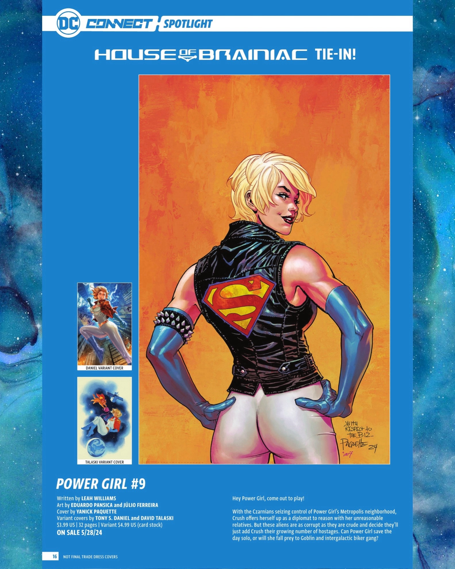 DC Connect #46 with DC Comics’ May 2024 solicitations: Power Girl.