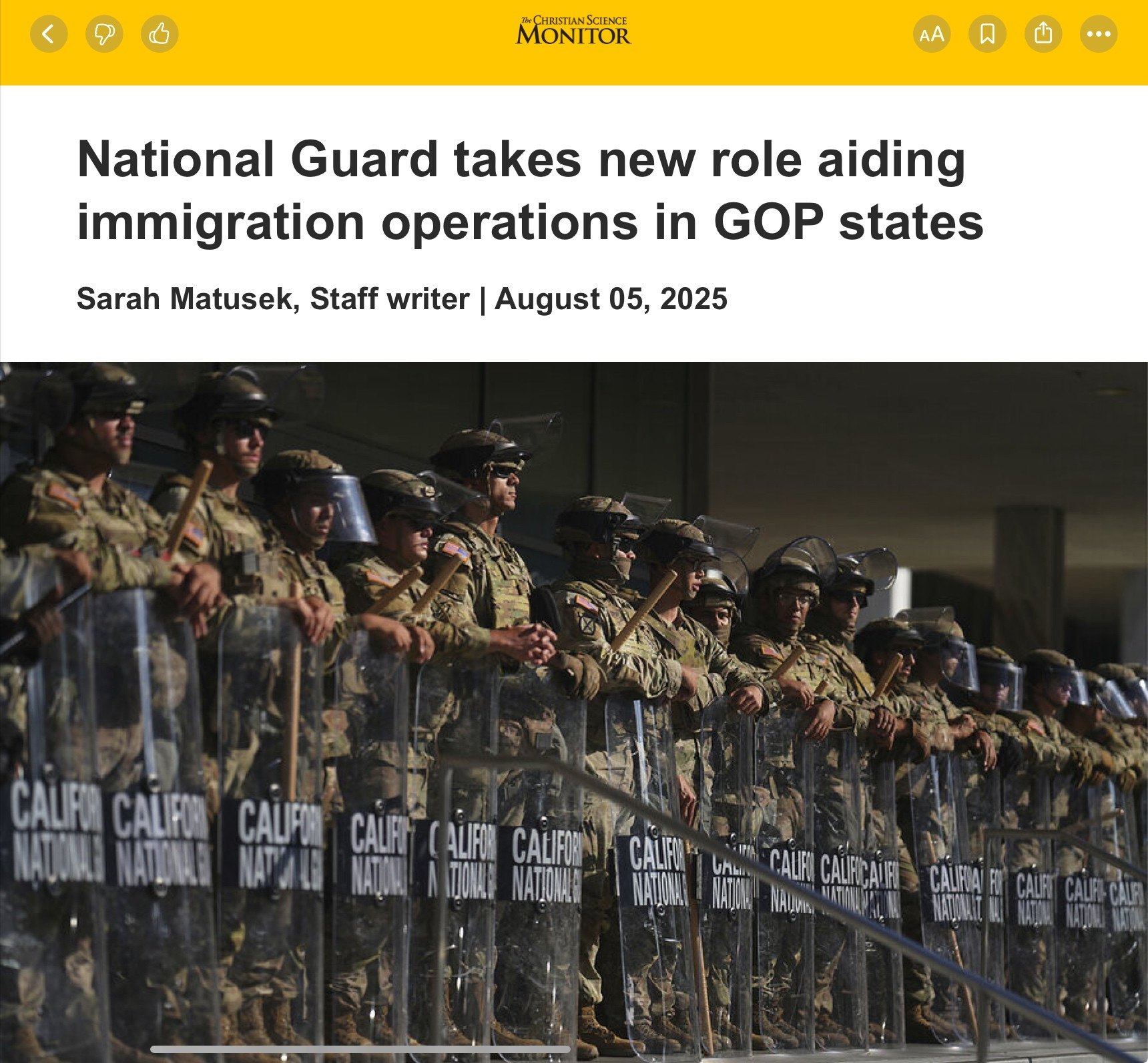 National Guard takes new role aiding immigration operations in GOP states