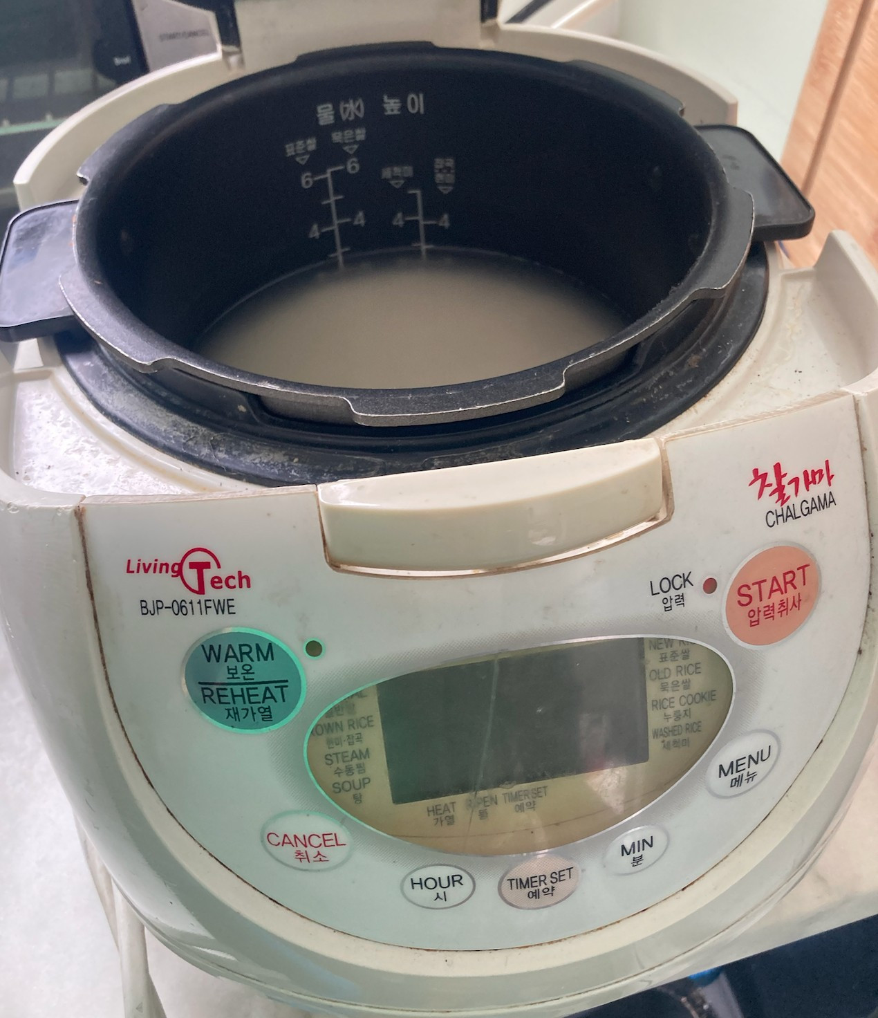 Fuzzy logic rice cooker.  LivingTech brand.