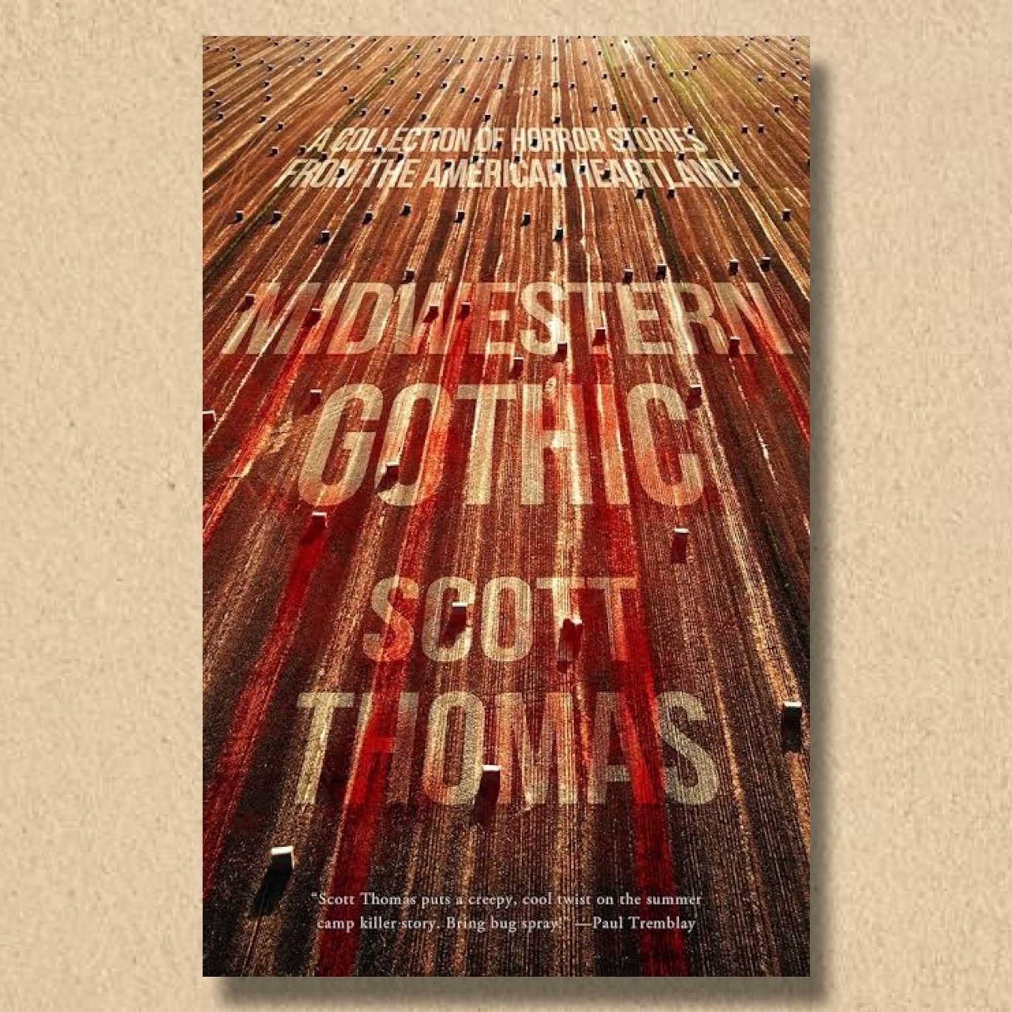 Cover image of Midwestern Gothic by Scott Thomas with a sand coloured background