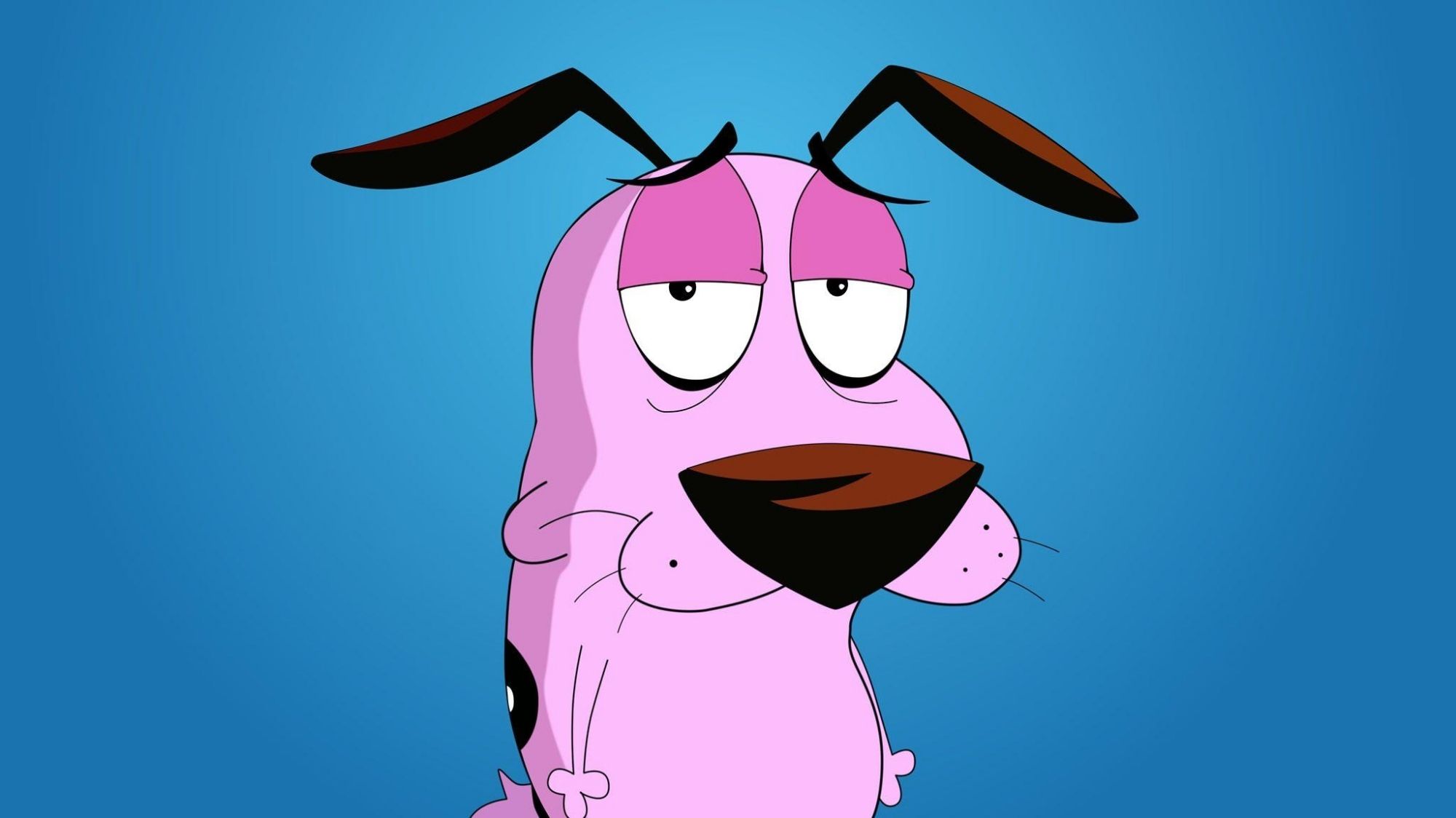 Courage the cowardly dog from the animated series of the same name