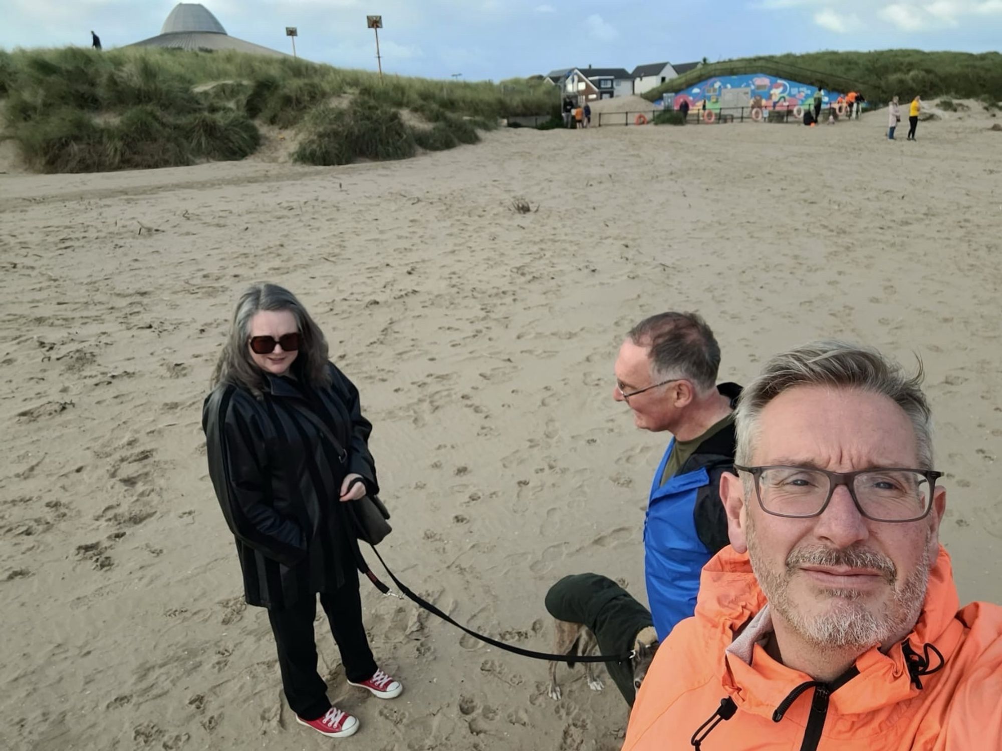 Me, Sean, and David at Crosby Beach Park Run. I’m the fat old goth, in case you’re wondering.