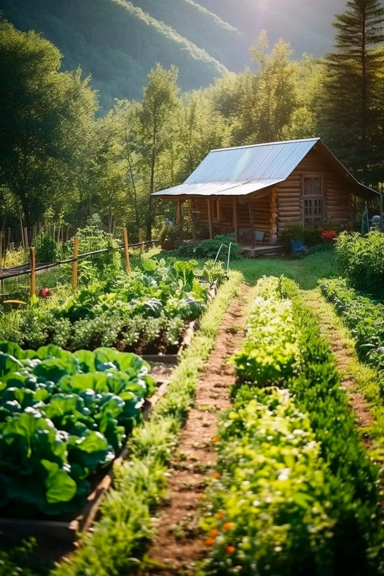 A small homestead with a very productive vegetable plot!