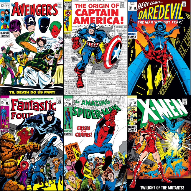 Marvel Comics that were on sale with cover dates of January 1969.