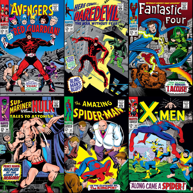 Marvel Comics that were on sale with cover dates of August 1967.