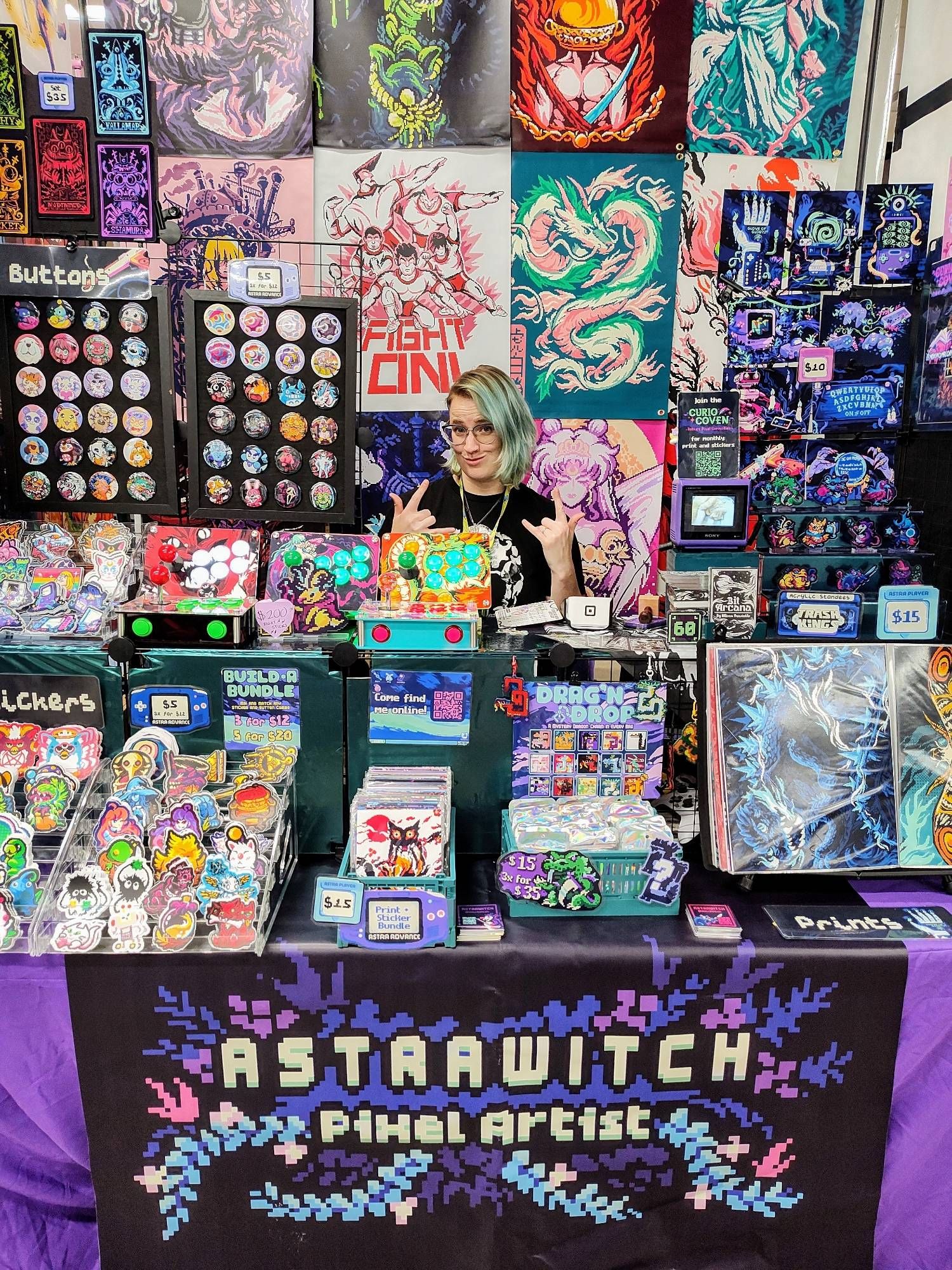 Me in my usual booth set up at Animate