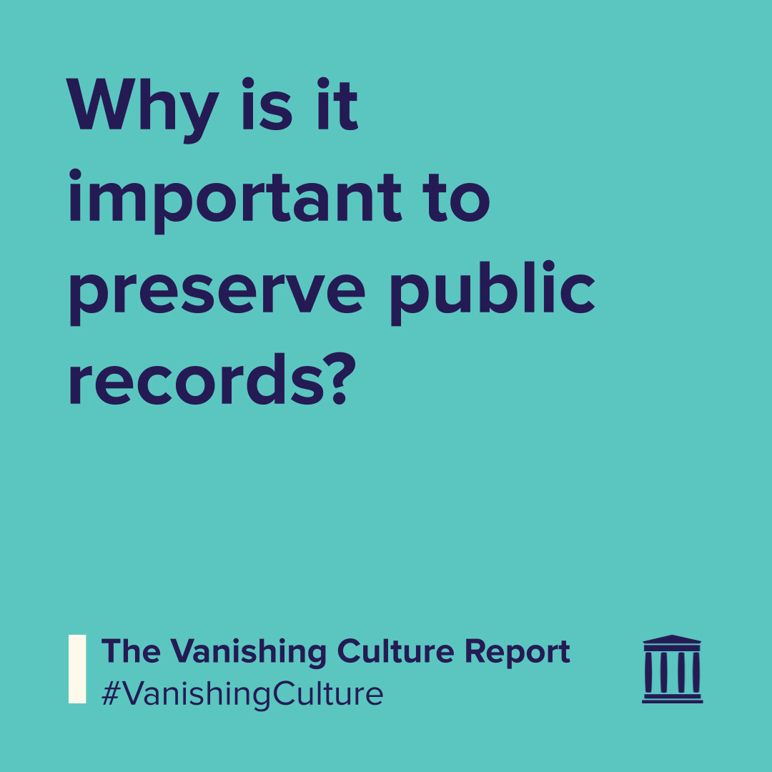 Why is it important to preserve public records?