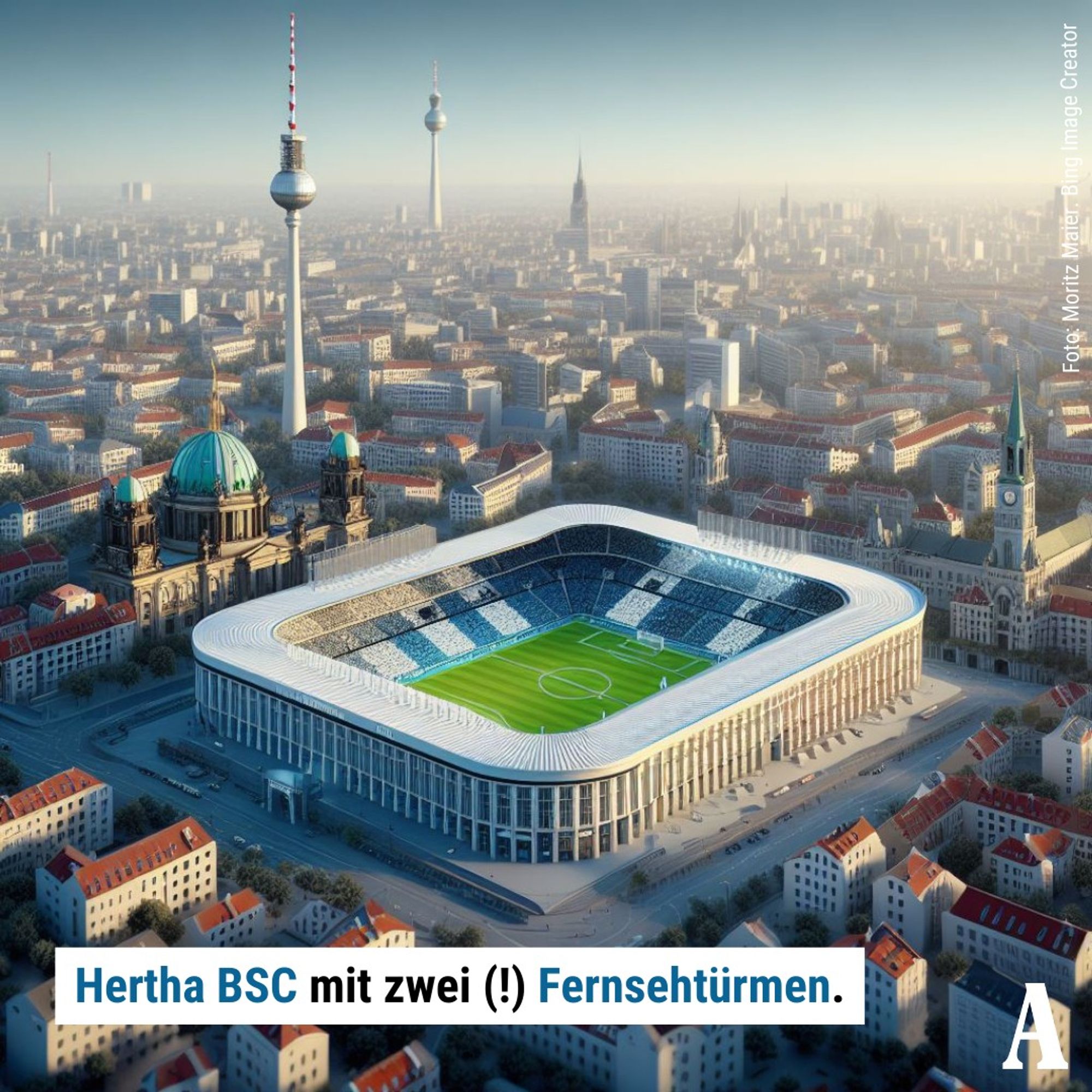 AI-generated football stadium in Germany.