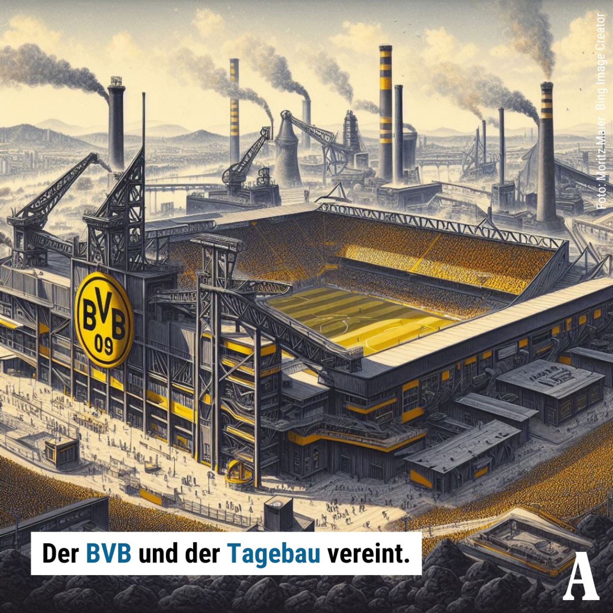 AI-generated football stadium in Germany.