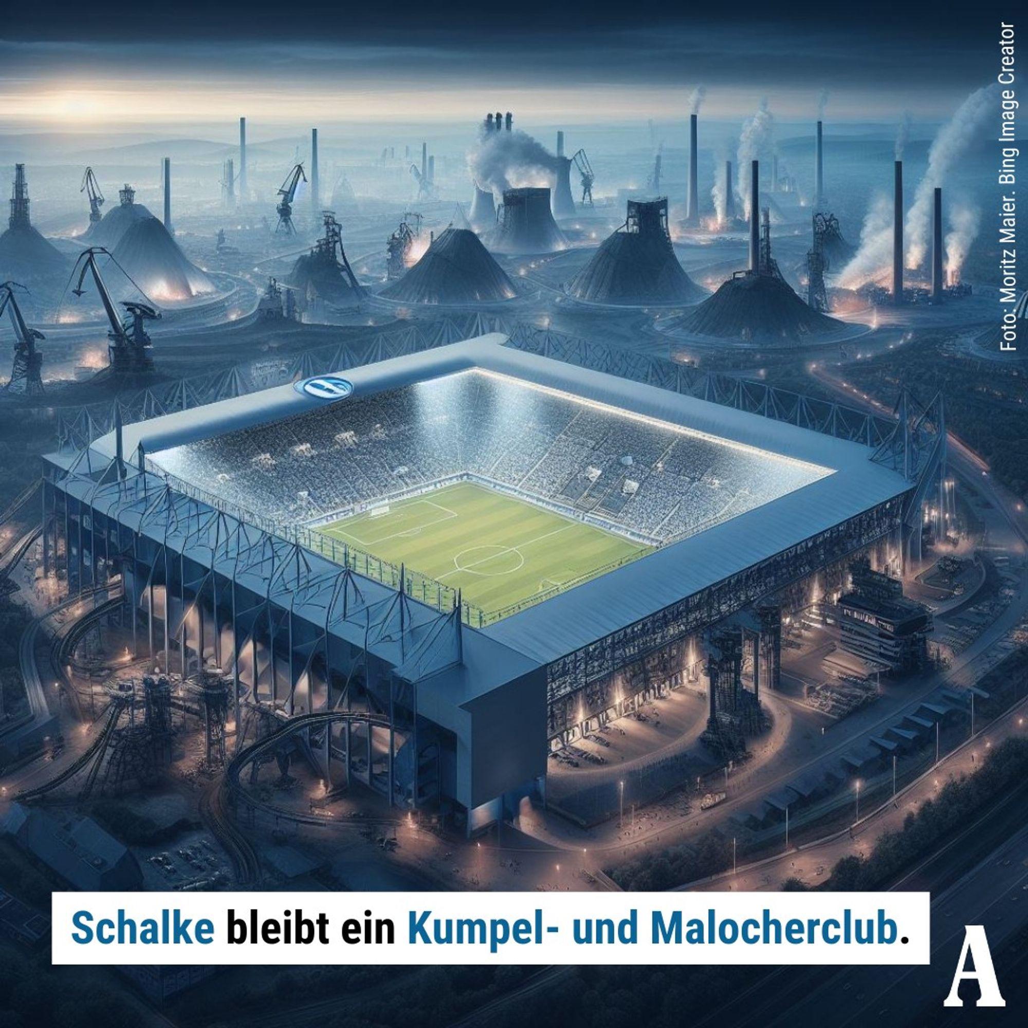 AI-generated football stadium in Germany.