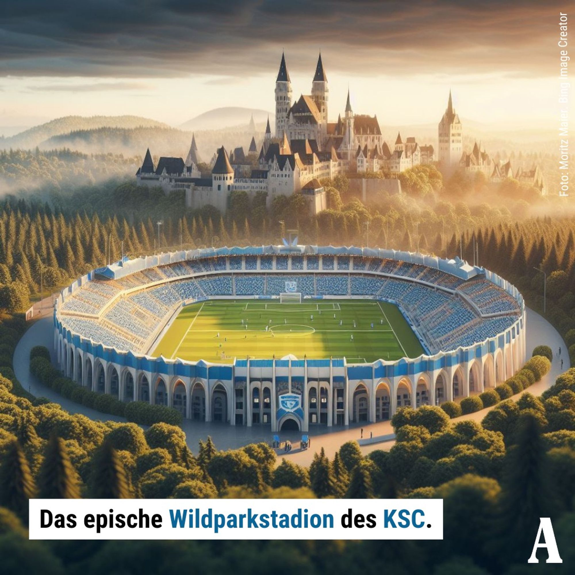 AI-generated football stadium in Germany.