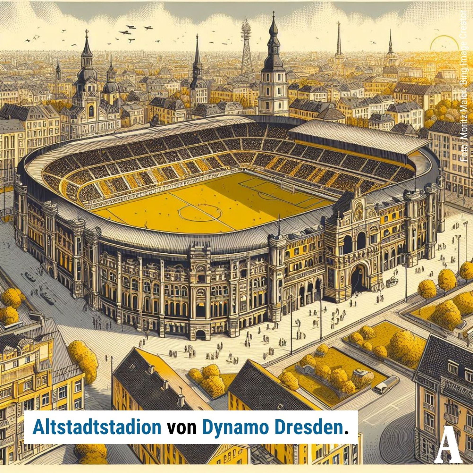 AI-generated football stadium in Germany.