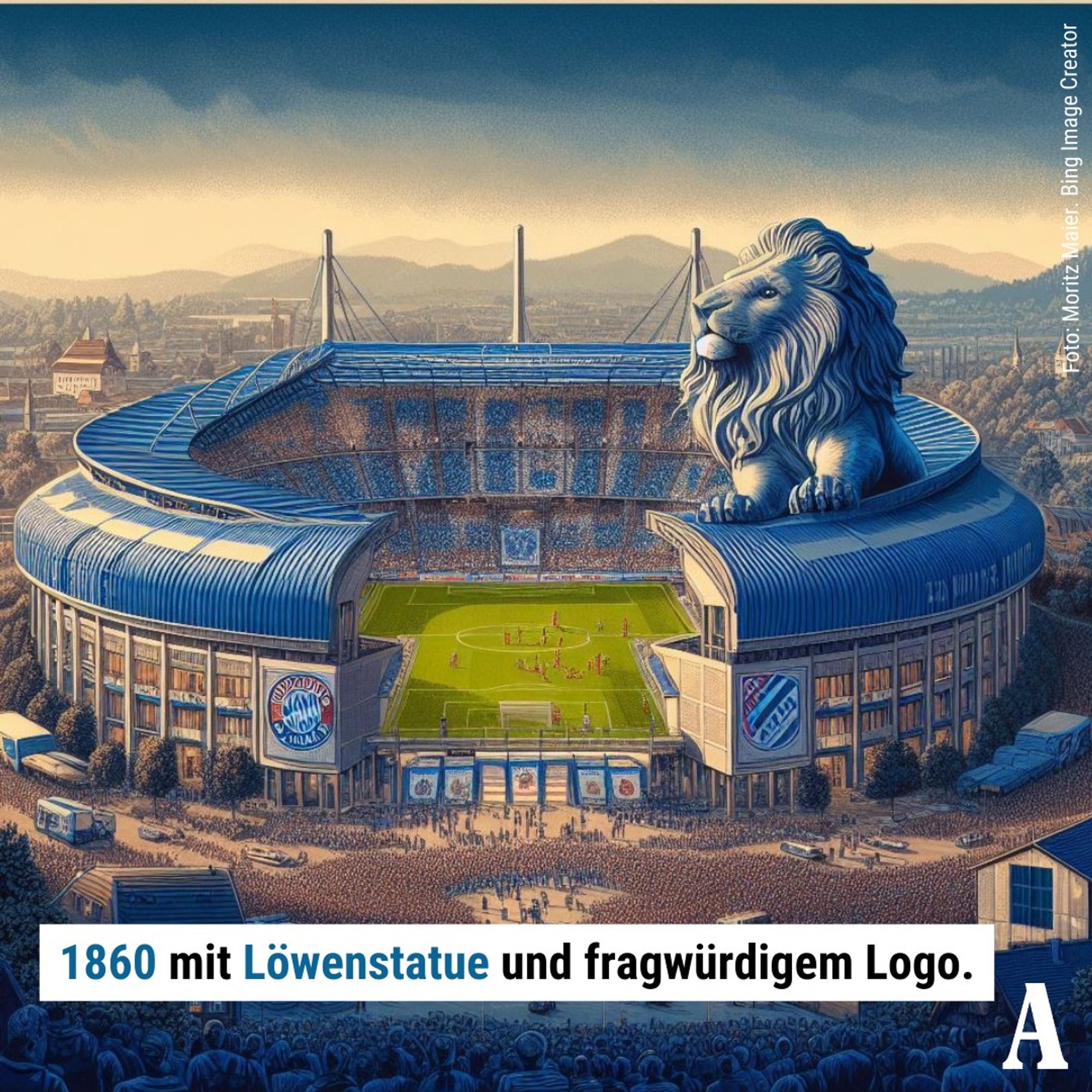 AI-generated football stadium in Germany.