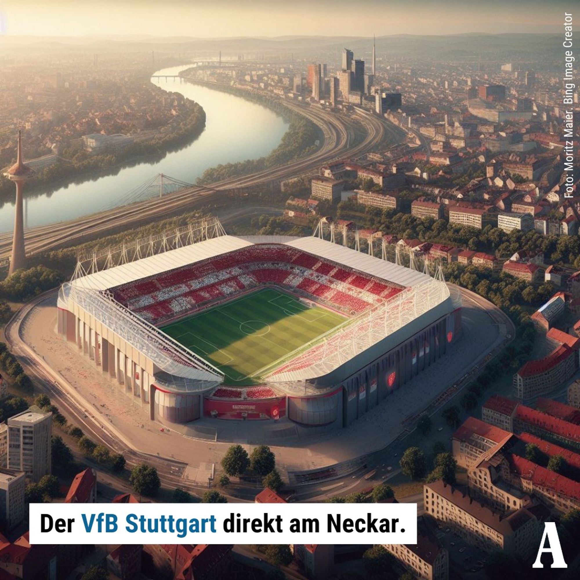 AI-generated football stadium in Germany.