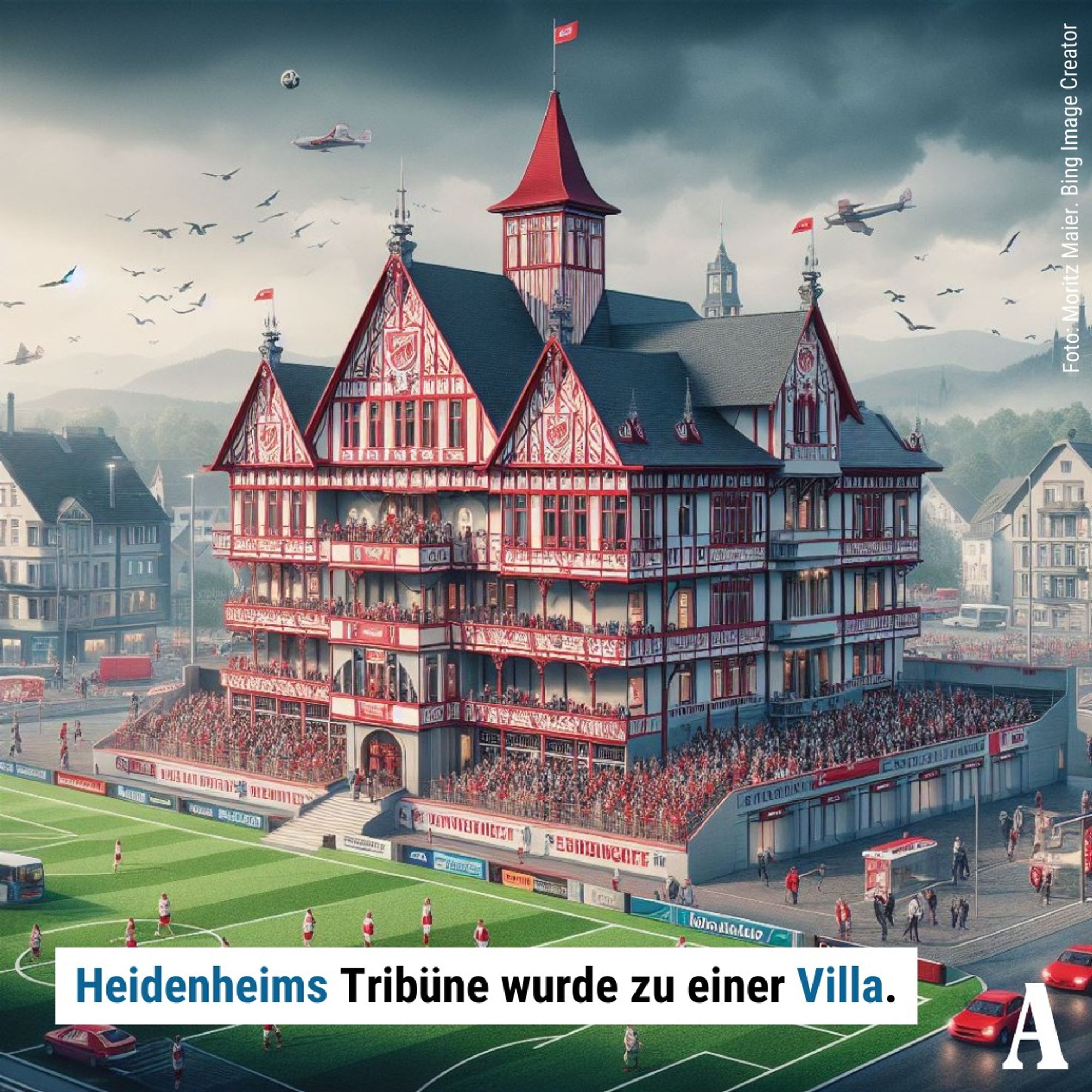 AI-generated football stadium in Germany.