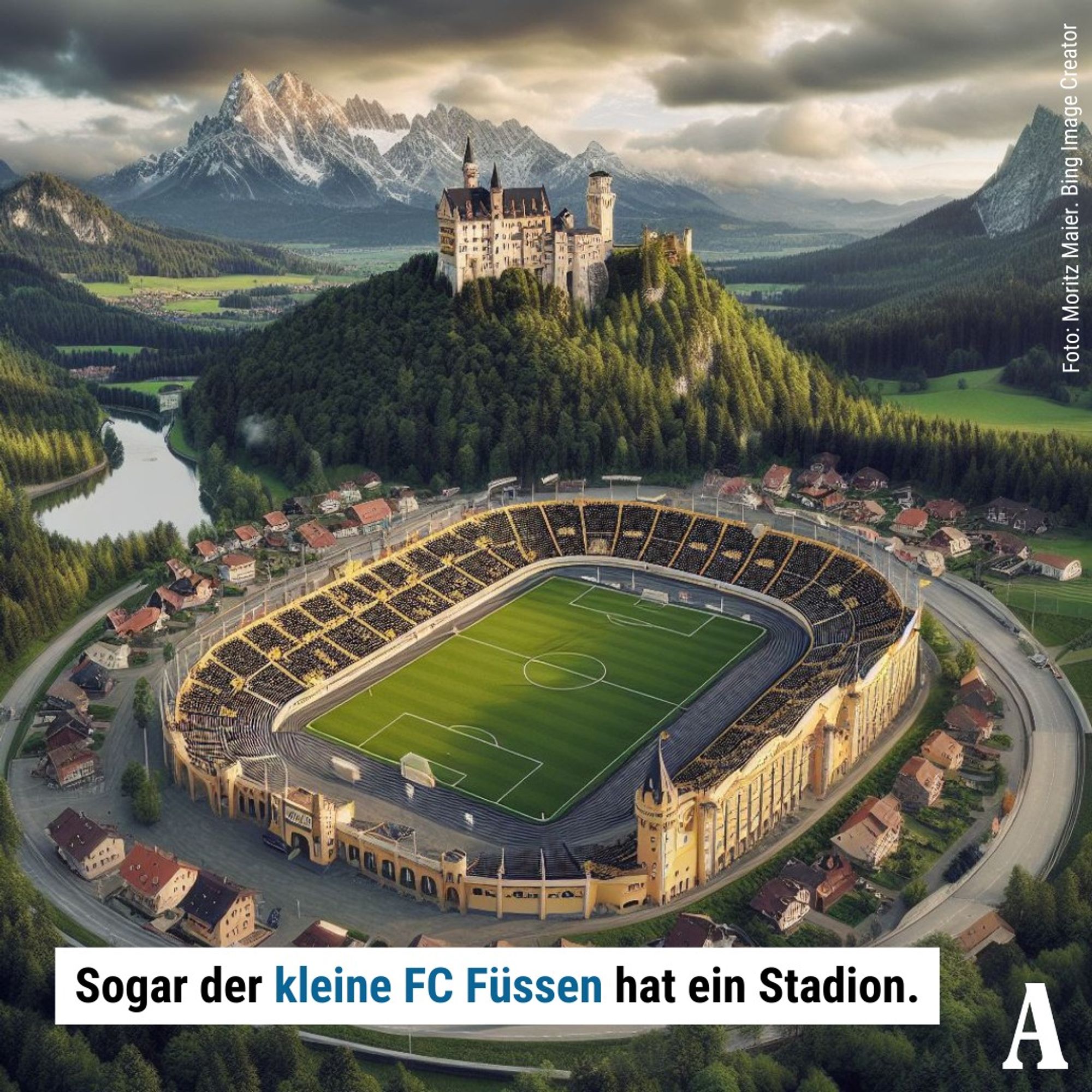 AI-generated football stadium in Germany.