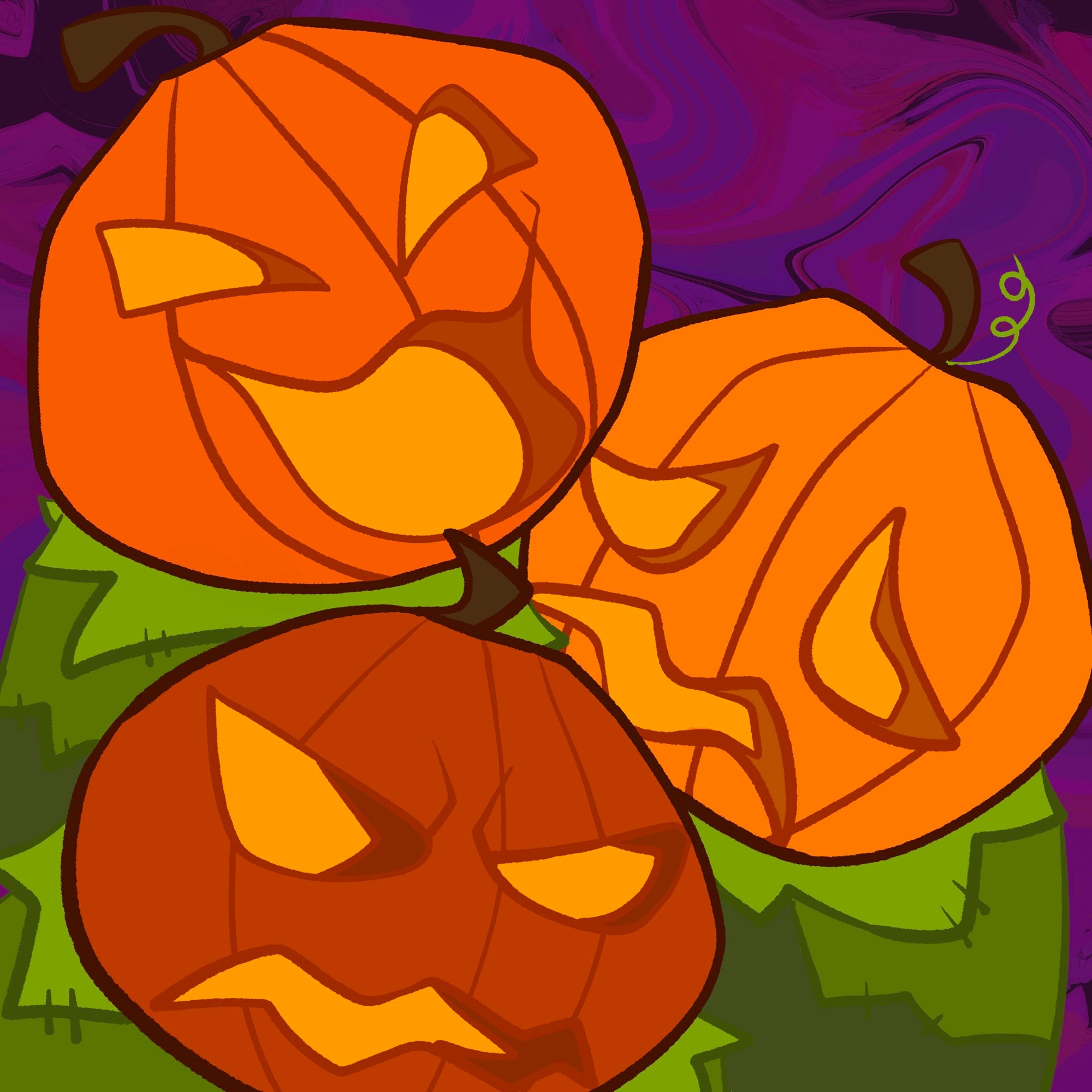 The Will Brothers from IDV as pumpkins.