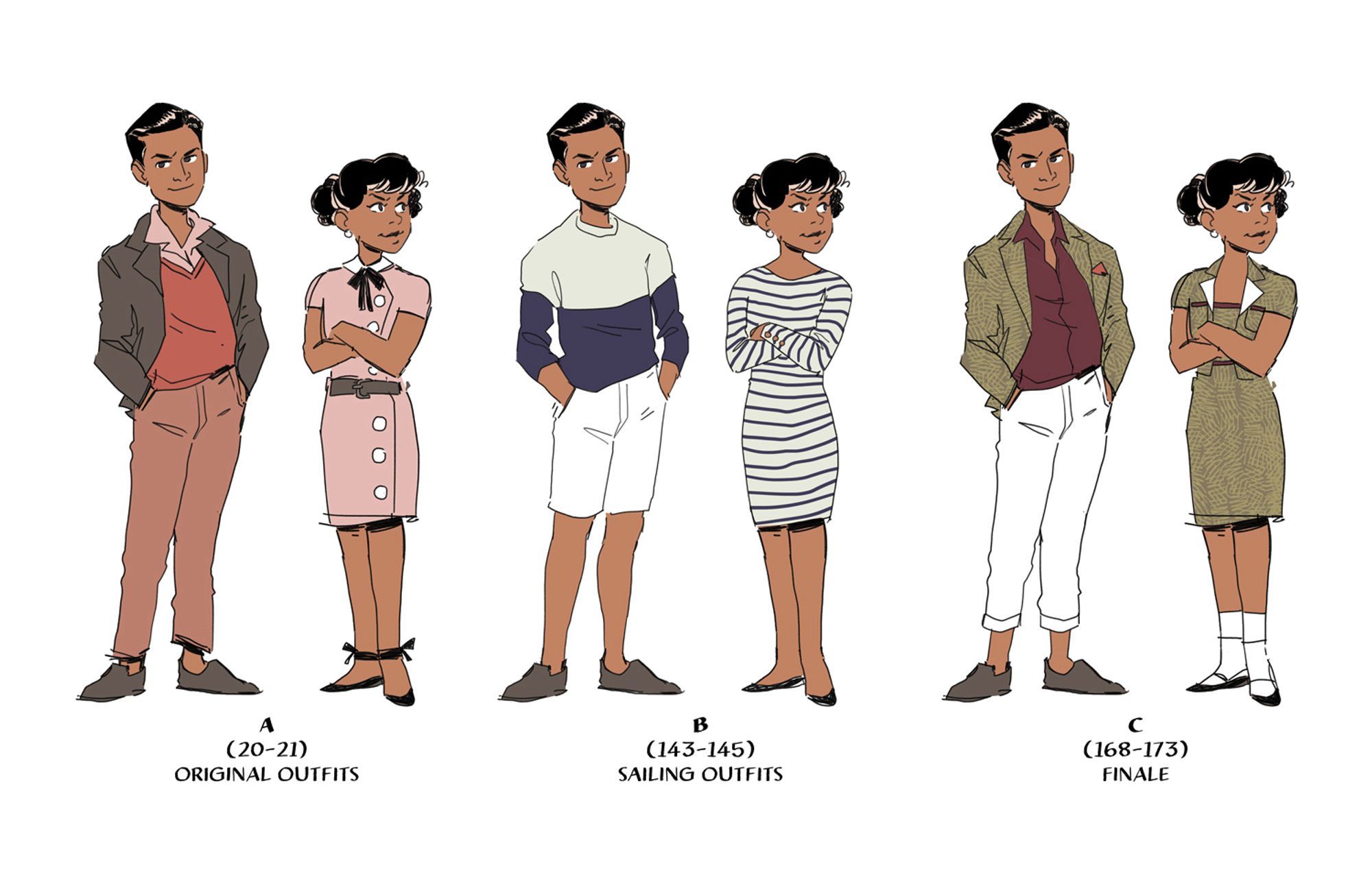 A character sheet for Natalie and Ian, characters from The 39 Clues series. Natalie and Ian are a teenage brother and sister pair, and often coordinate their very expensive outfits. they dress much older than their years and are always in designer label clothing