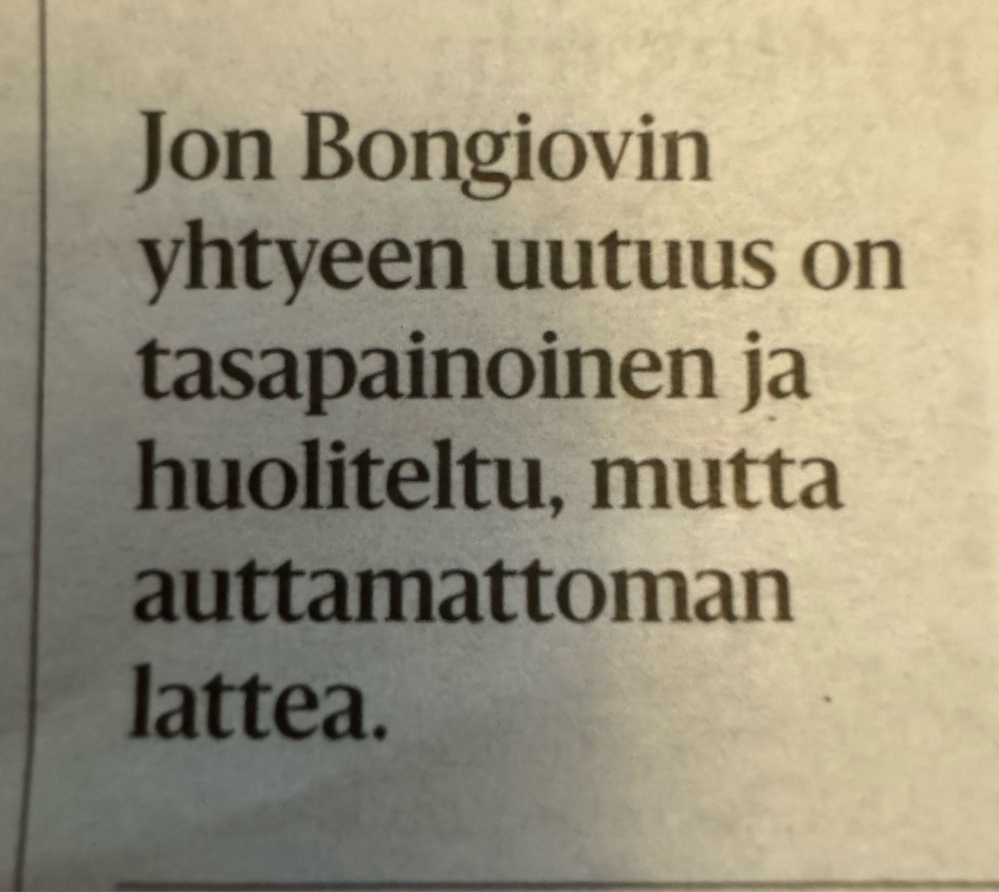 Hesarissa lukee, että Jon Bongiovi