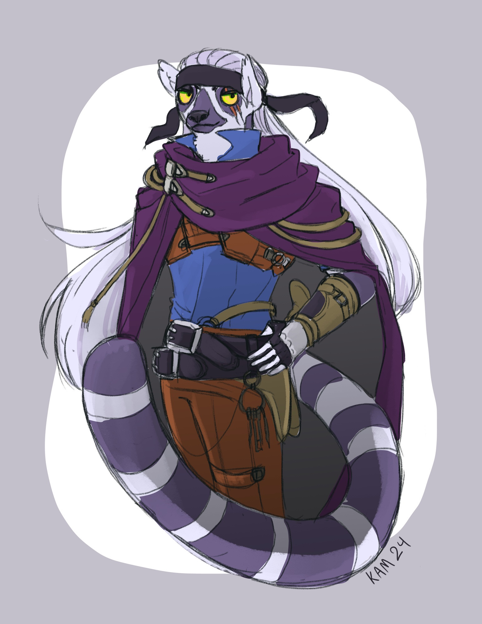 Legault Fire emblem but as a ring tailed lemur 