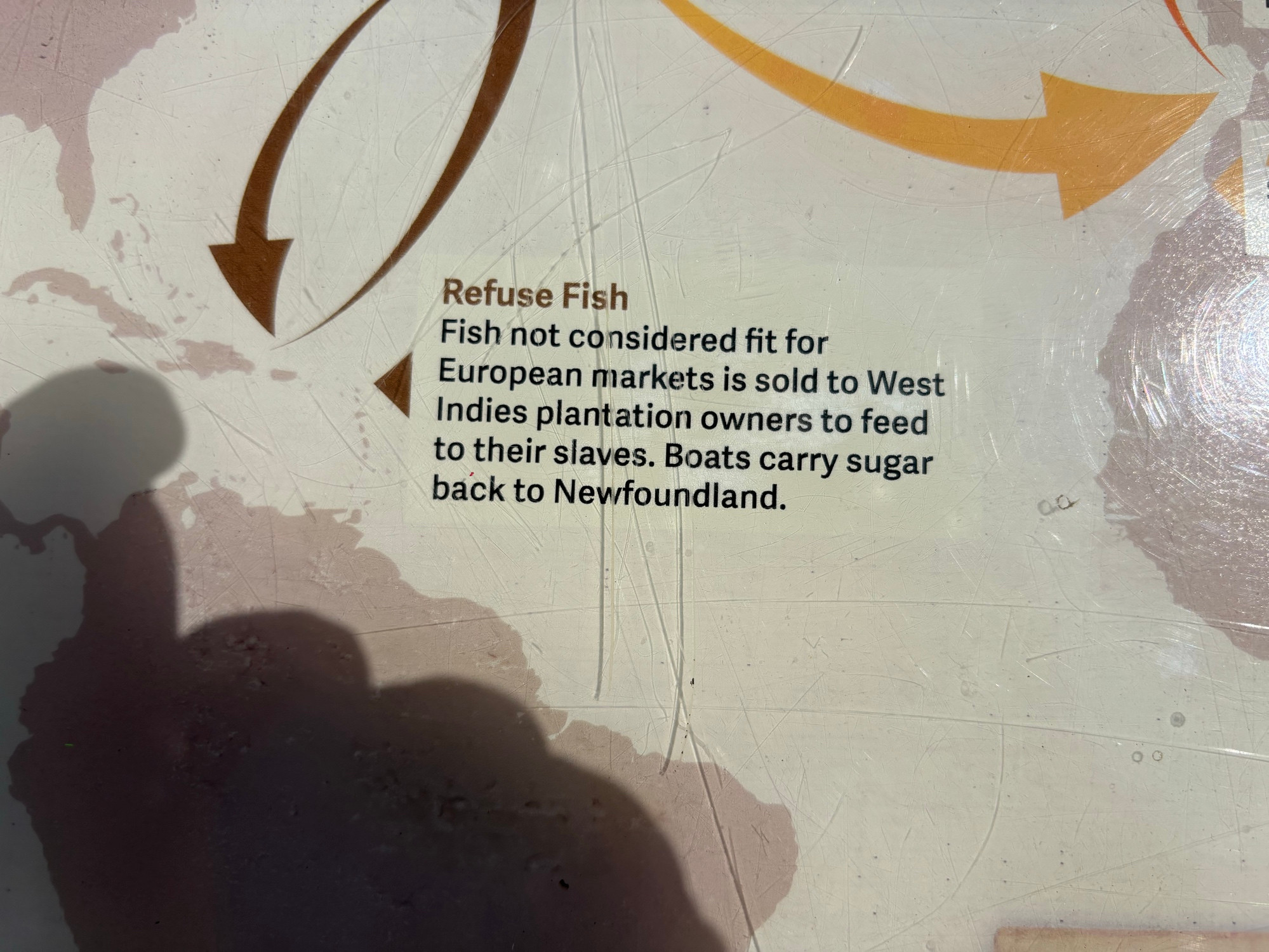 Refuse Fish
Fish not considered fit for
European markets is sold to West Indies plantation owners to feed to their slaves. Boats carry sugar back to Newfoundland.