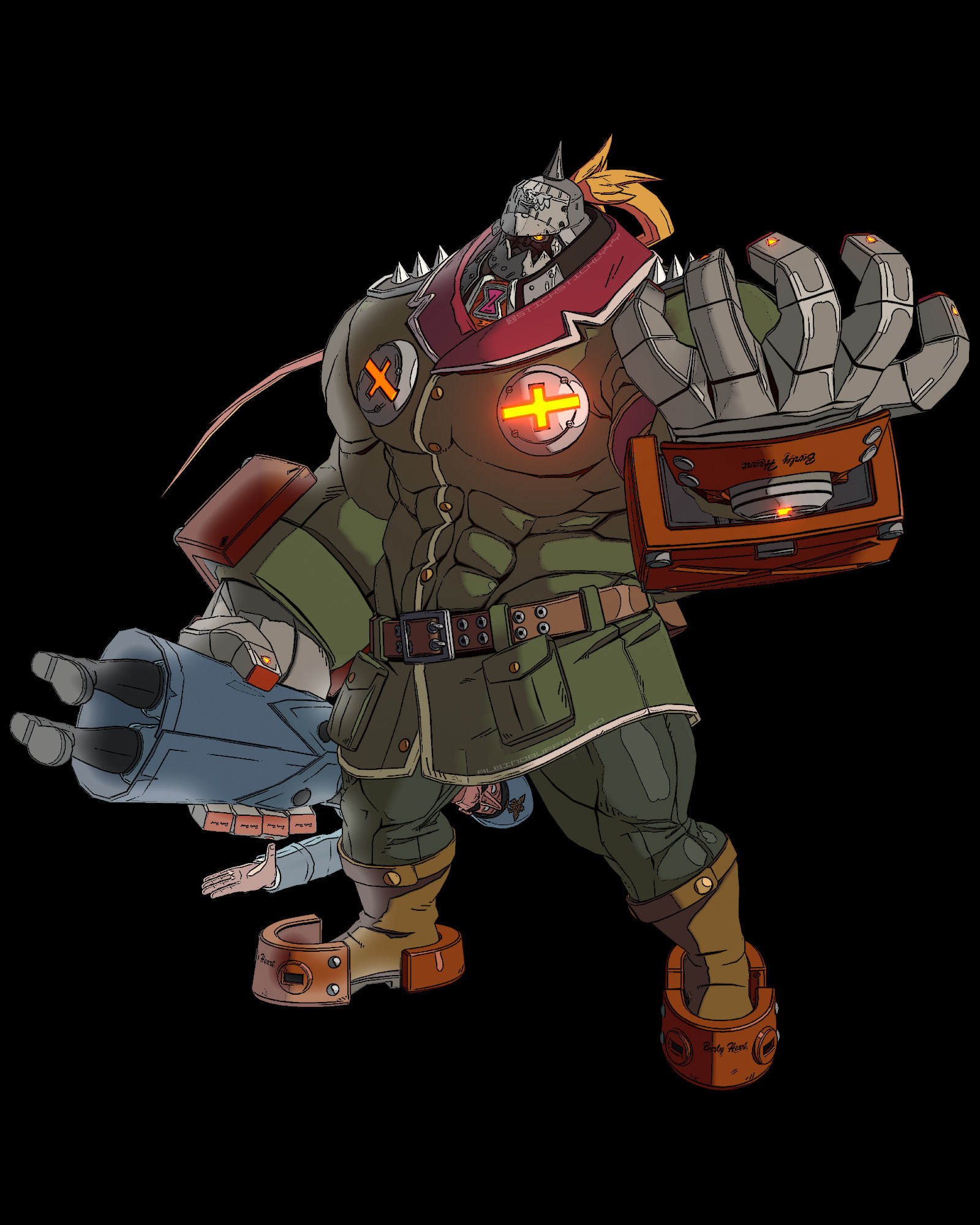 Potemkin doing Sol Badguy's pose