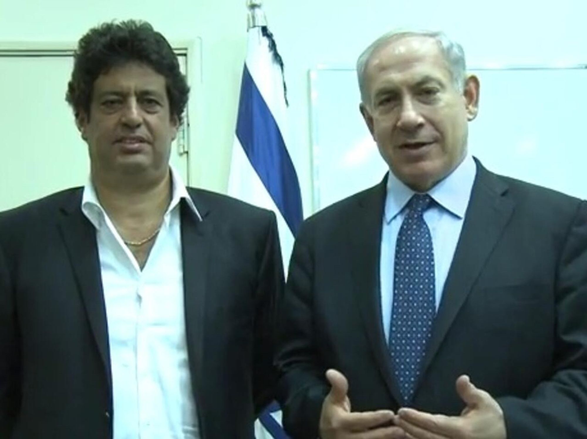 Meyer Habib et Benjamin Netanyahou. Capture d'écran vidéo YouTube.