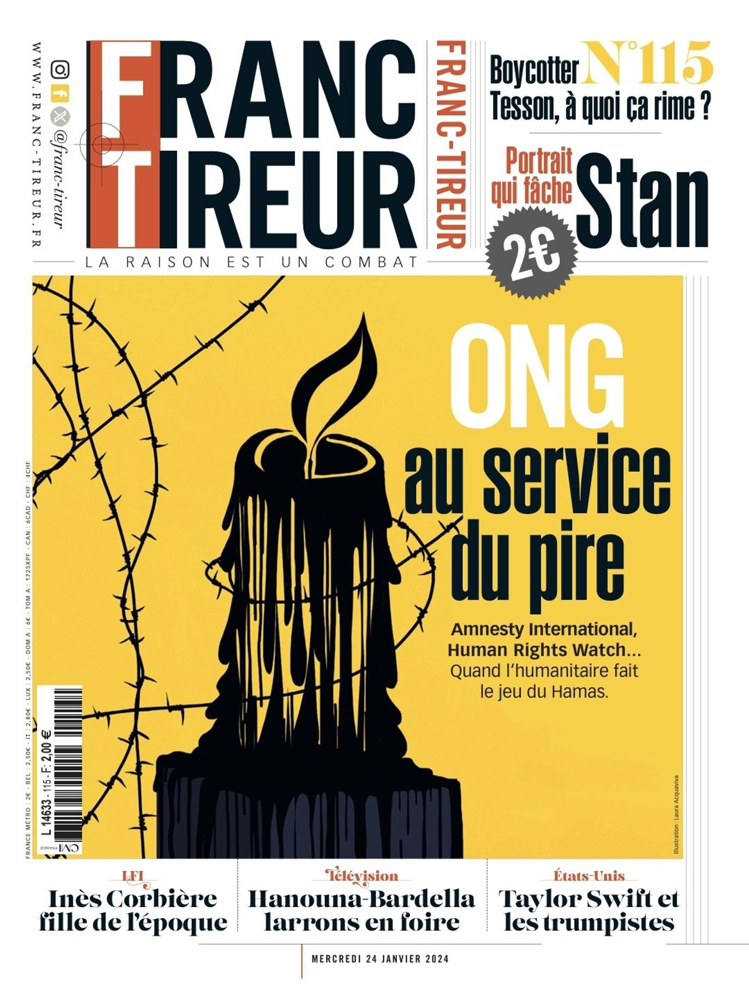 Numéro 115 de Franc-Tireur. En une : ONG au service du pire.