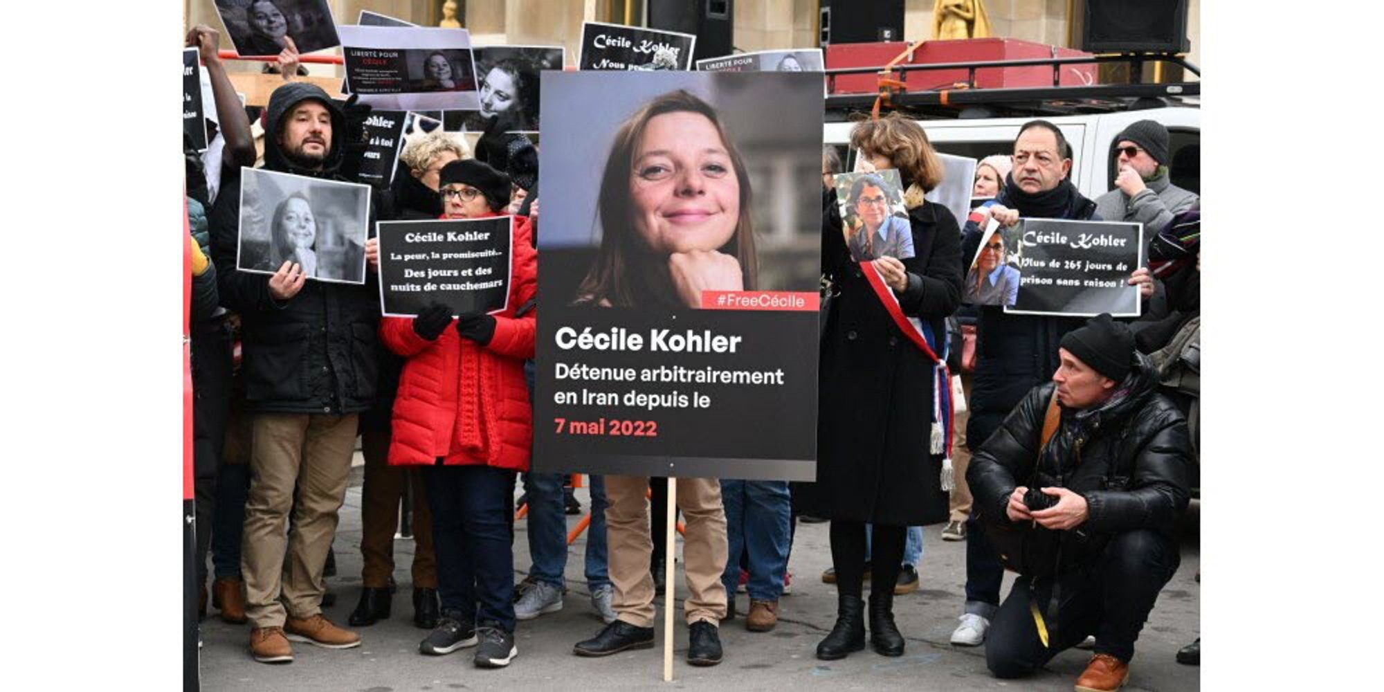 Un rassemblement de soutien, à Paris en janvier dernier. 
Photo Sipa/SEVGI 2023