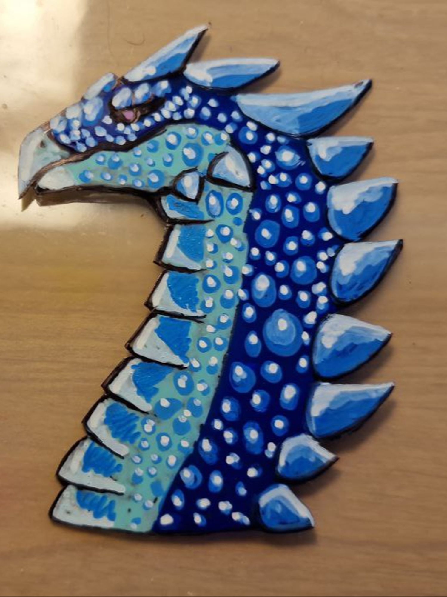 Dragon drawn on plastic pre shrinking