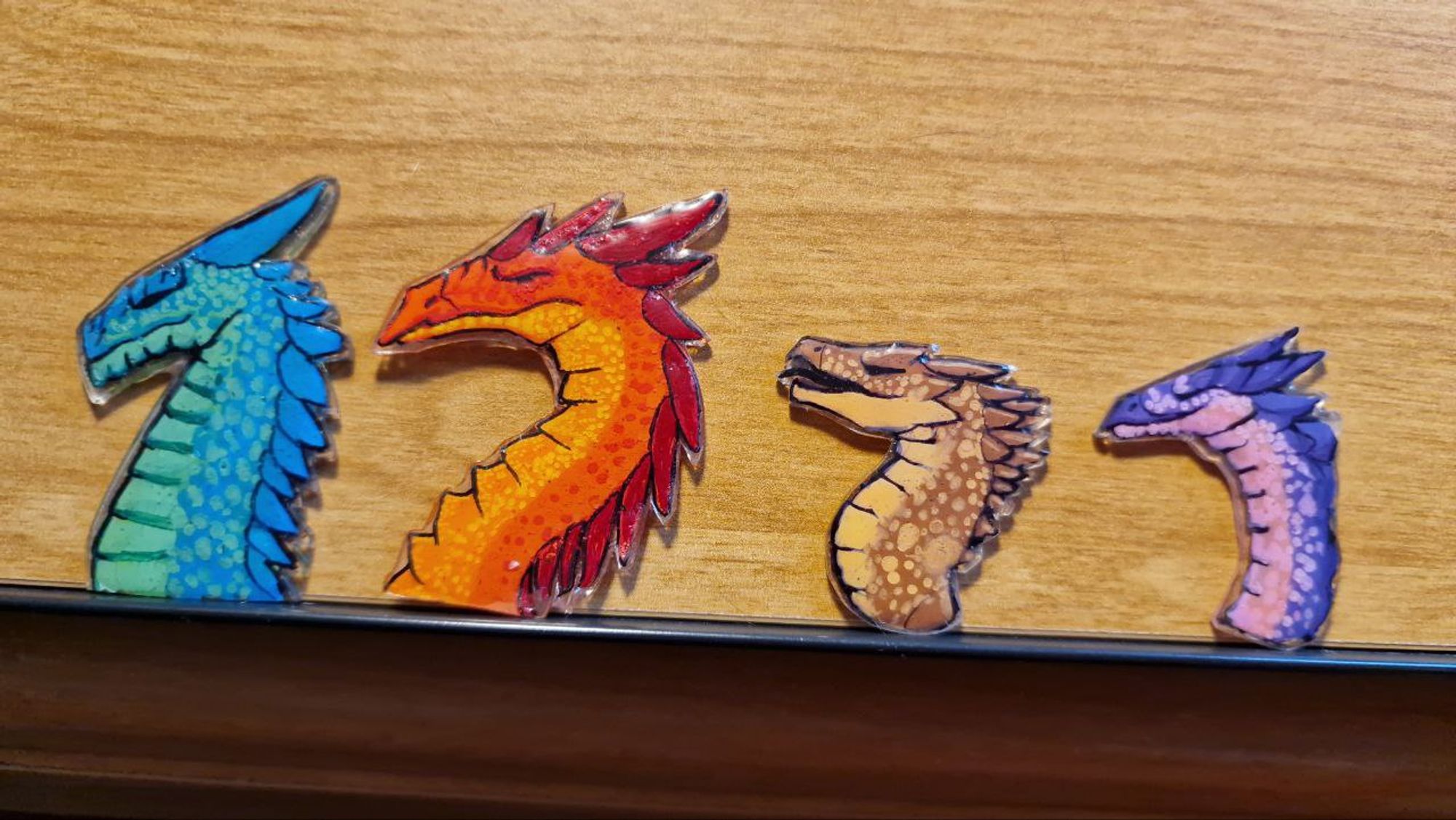 tiny shrink plastic dragon charms